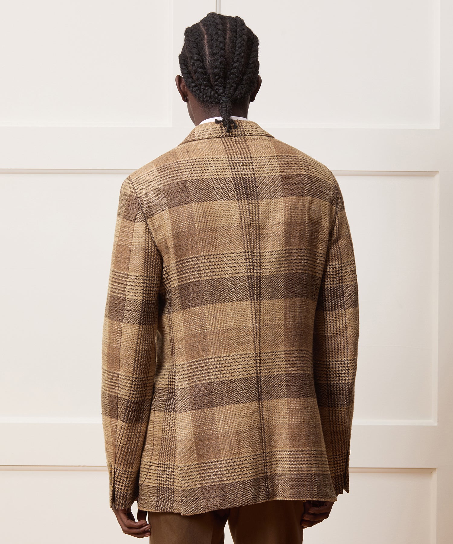 Italian Wool-Silk Glen Plaid Sport Coat - Image 4
