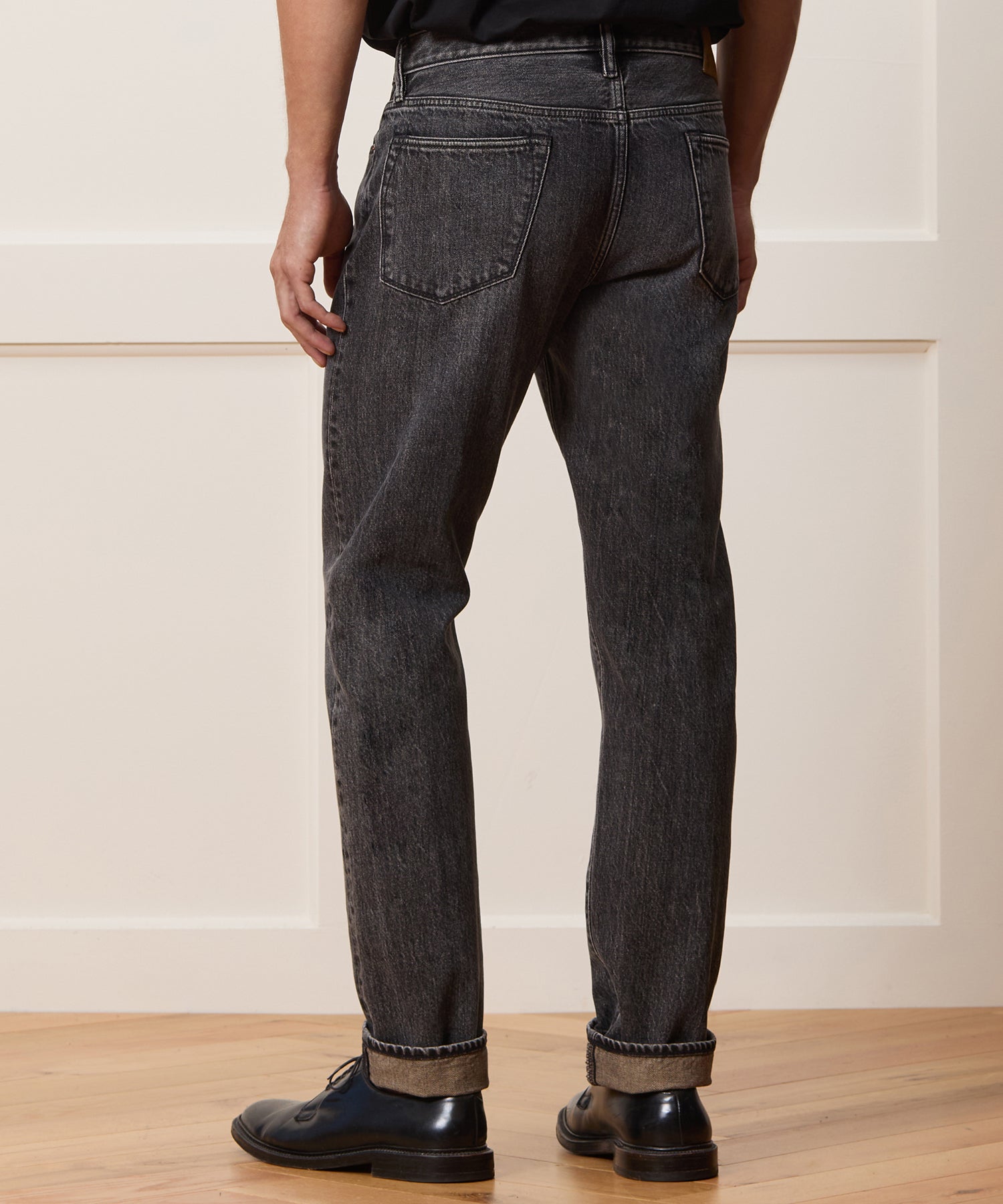 Slim Selvedge Jean in Charcoal - Image 5