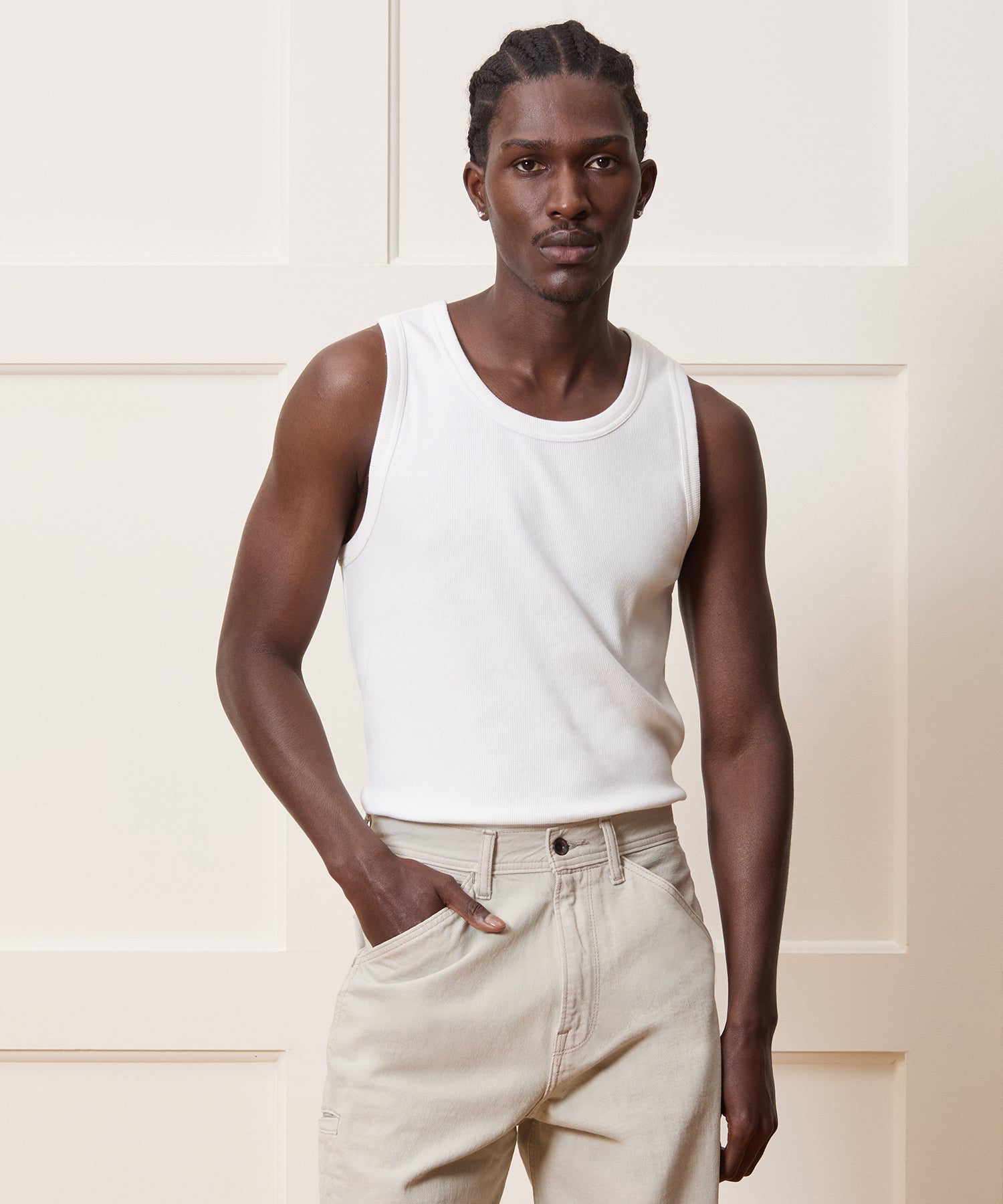 Portuguese Cotton High Neck Tank - Image 2