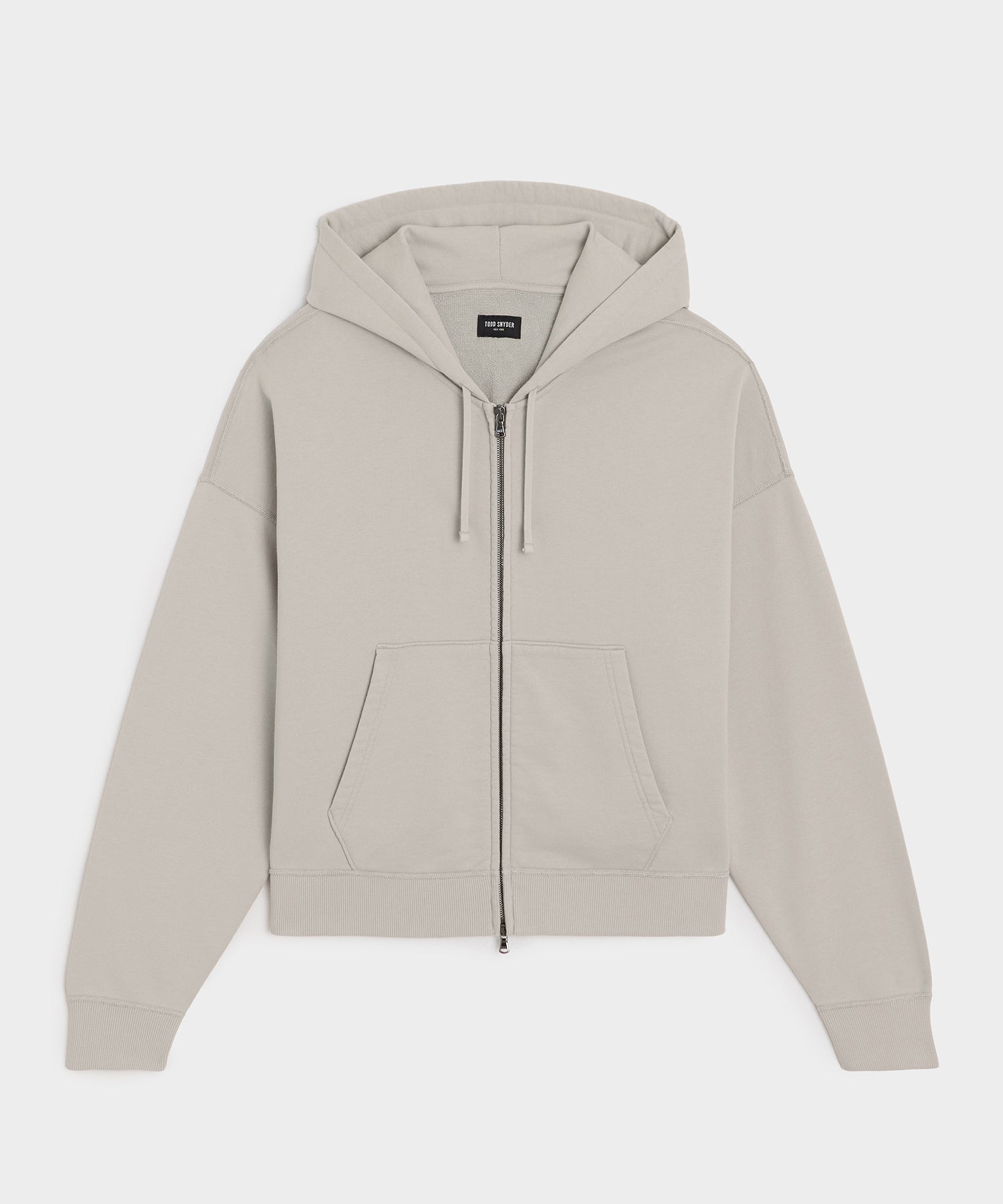 Relaxed Portuguese Terry Full-Zip Hoodie