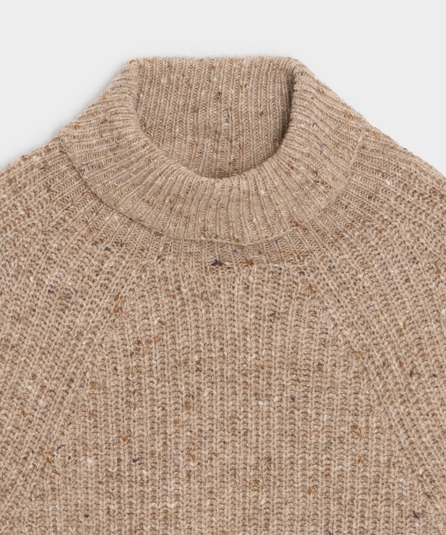 Inis Me??in Merino-Cashmere Boatbuilder Turtleneck in Tan - Image 2