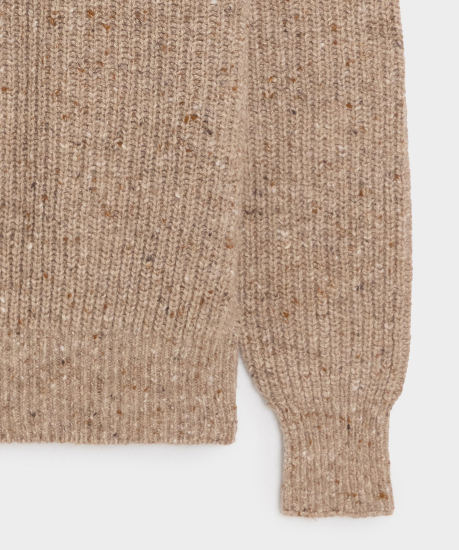 Inis Me??in Merino-Cashmere Boatbuilder Turtleneck in Tan - Image 3