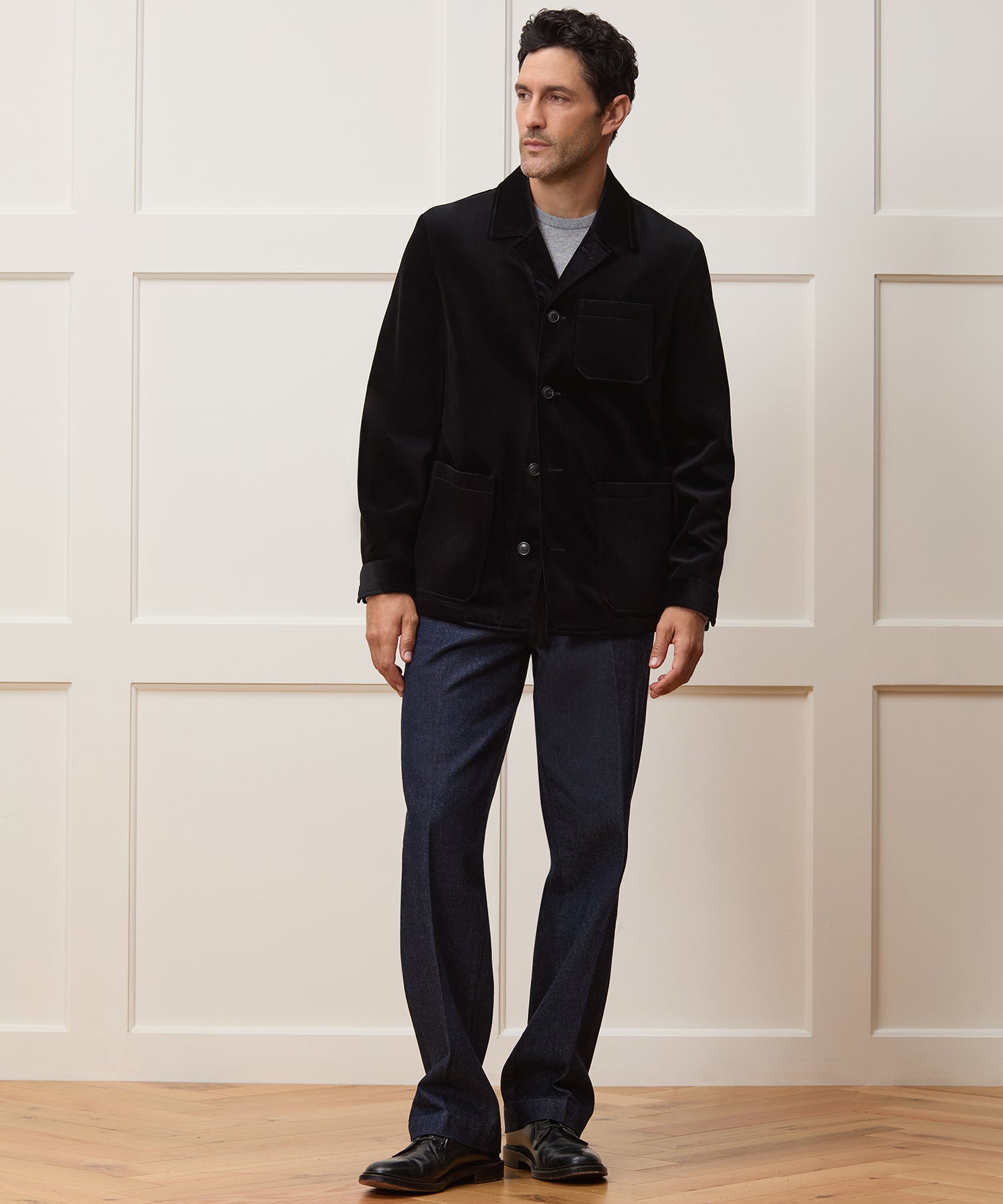 Italian Velvet Tailored Chore Coat - Image 3