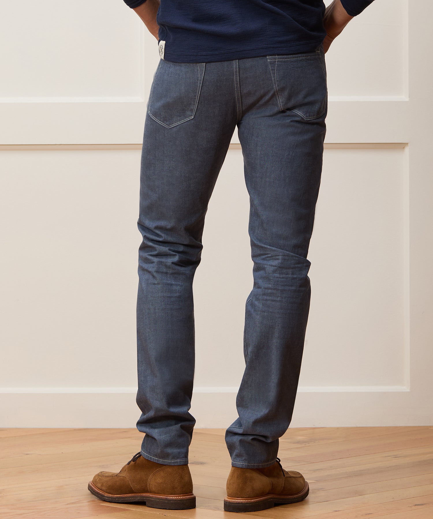 Slim Lightweight Japanese Selvedge Jean in Slate Blue - Image 4