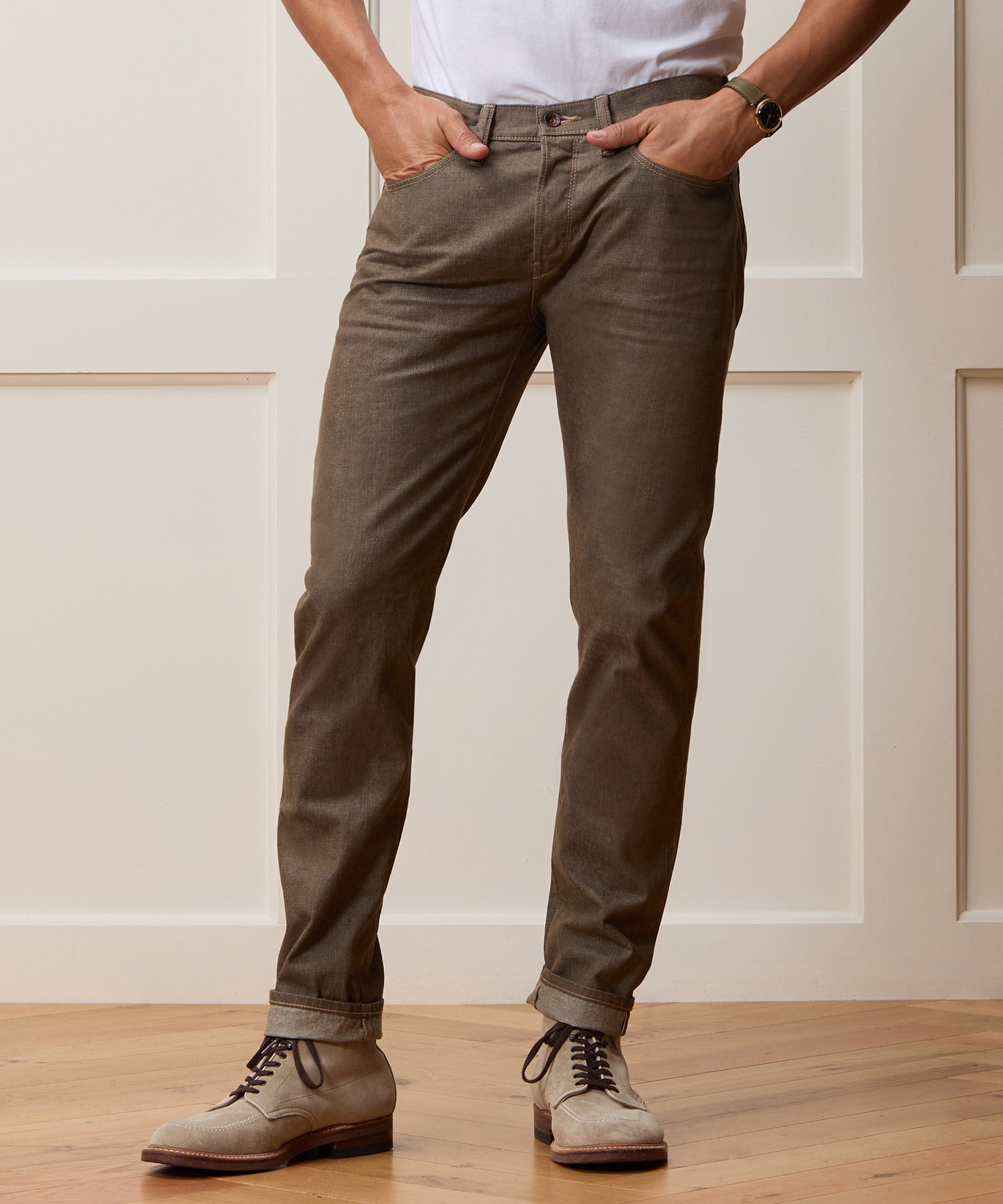 Slim Lightweight Japanese Selvedge Jean in Whiskey - Image 2