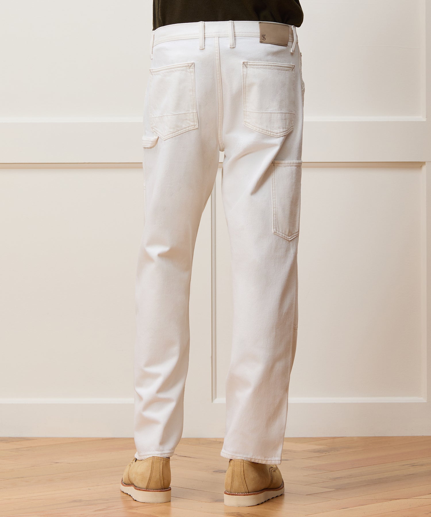 Relaxed Selvedge Carpenter Jean in White - Image 4
