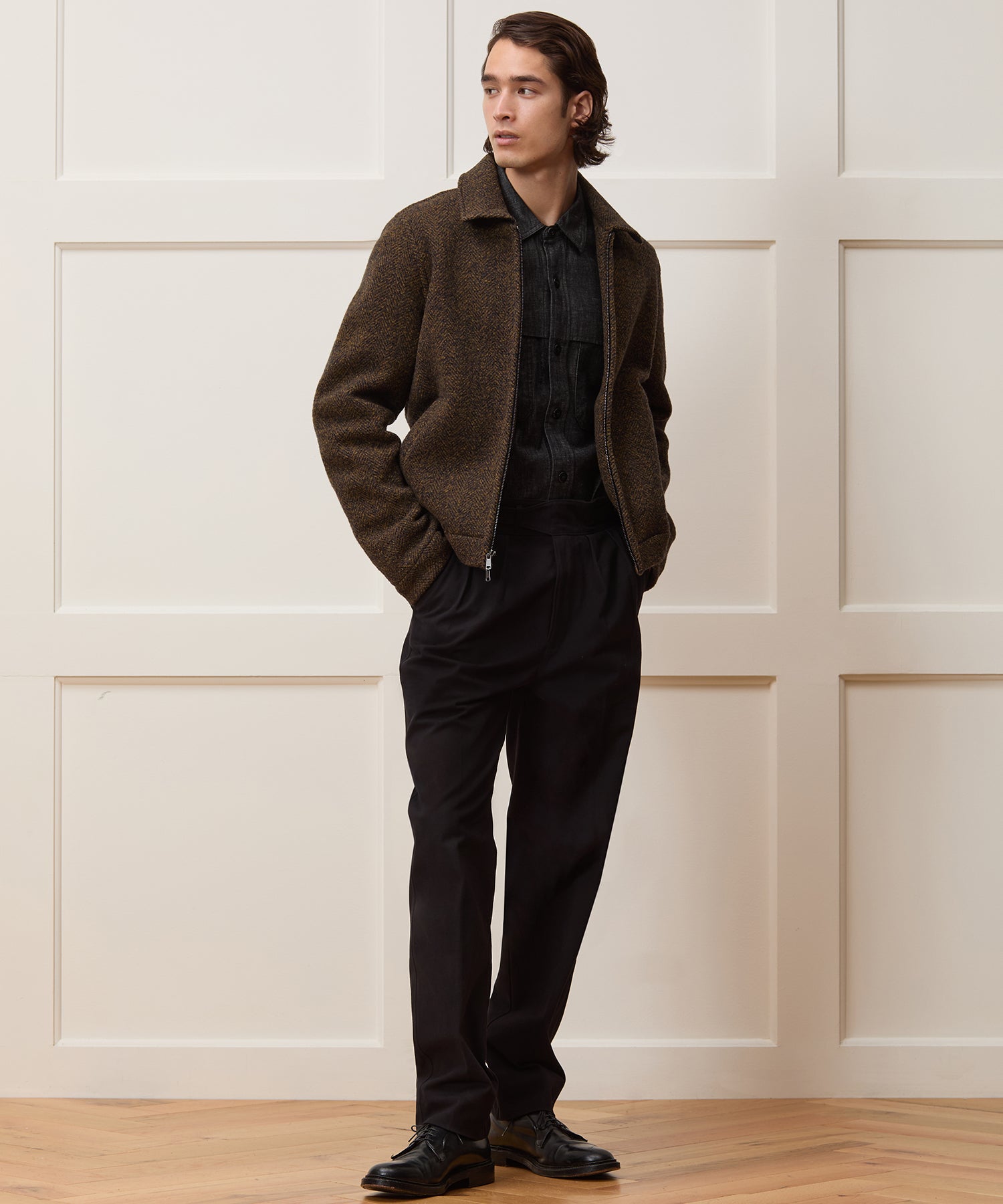 Italian Boiled Wool Aviator Jacket - Image 3