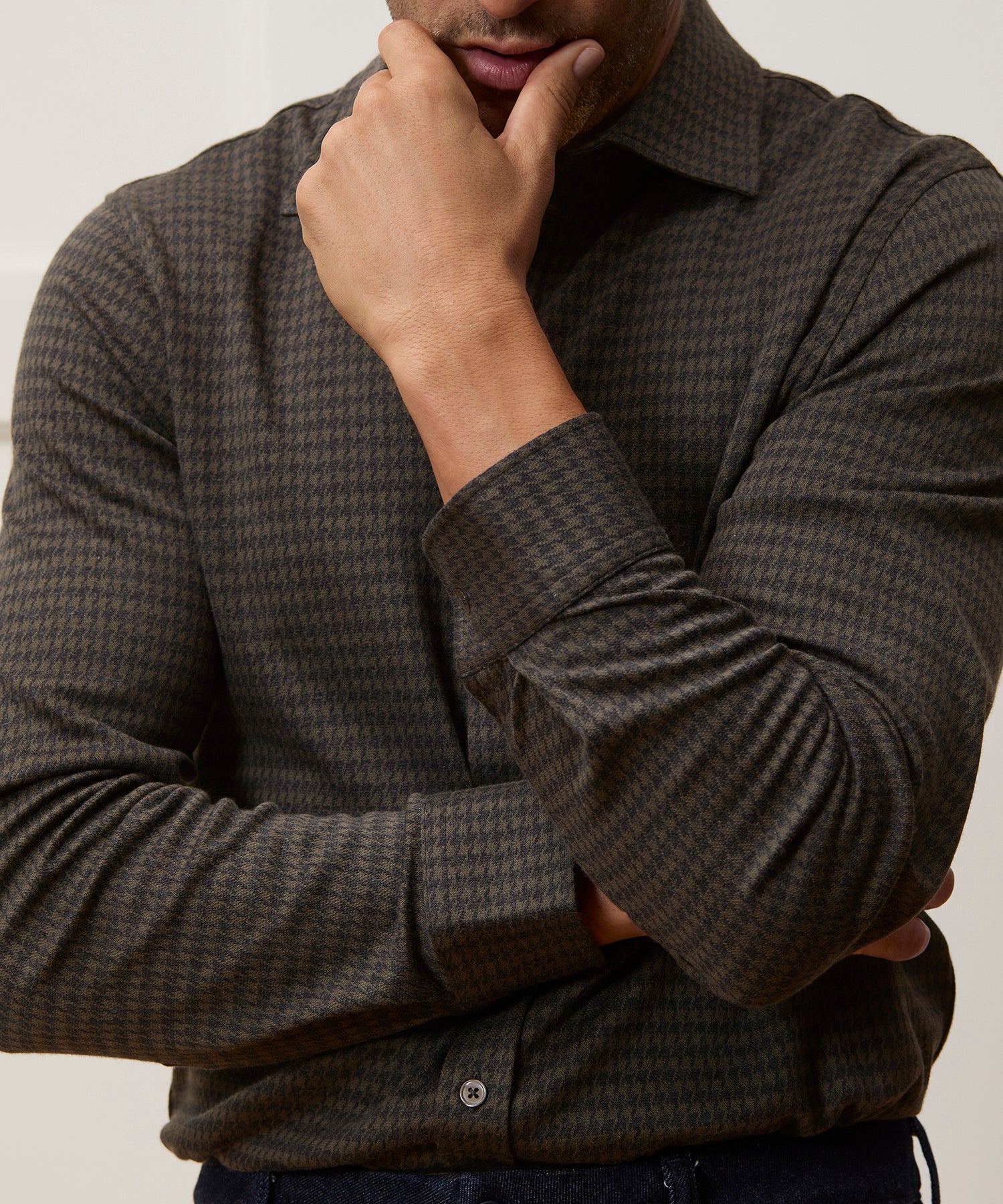 Knit Cotton Dress Shirt - Image 5