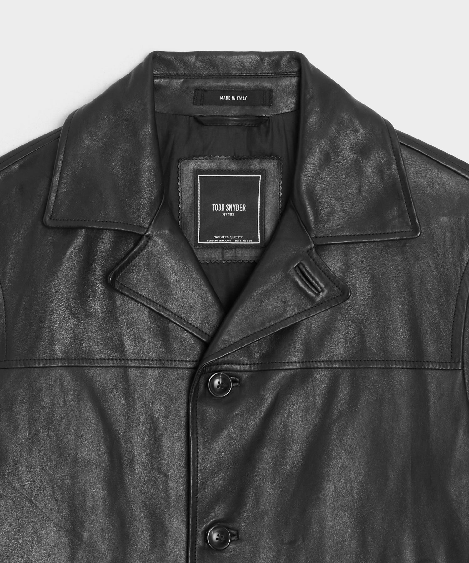Italian Leather Cafe Jacket - Image 6
