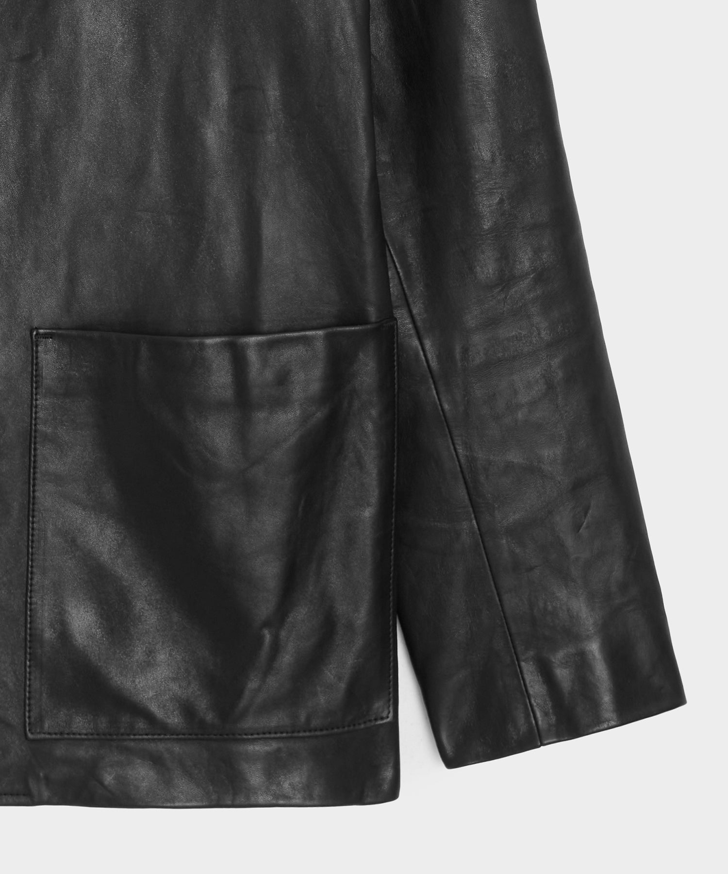 Italian Leather Cafe Jacket - Image 7