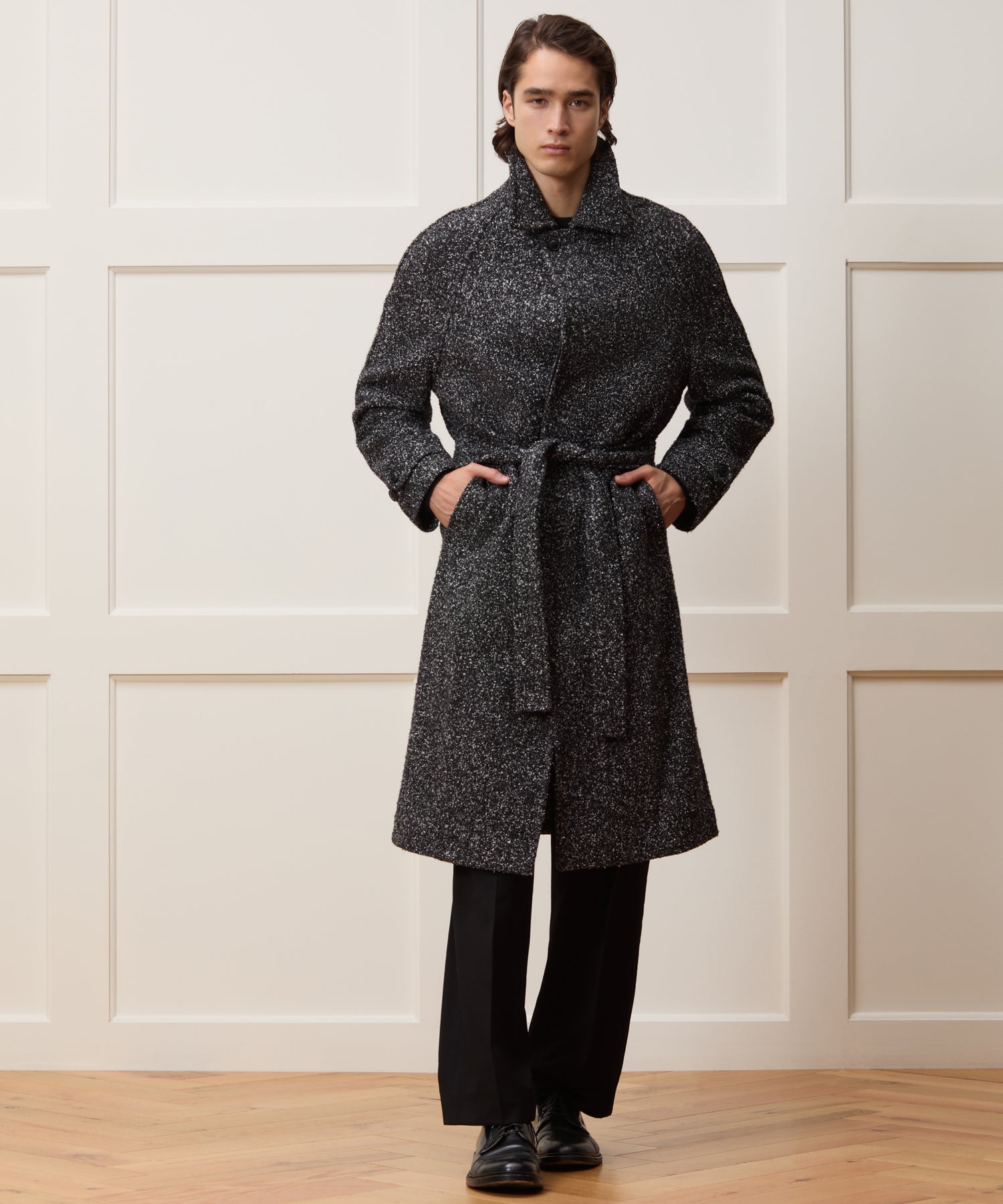 Italian Wool-Silk Belted Topcoat - Image 2