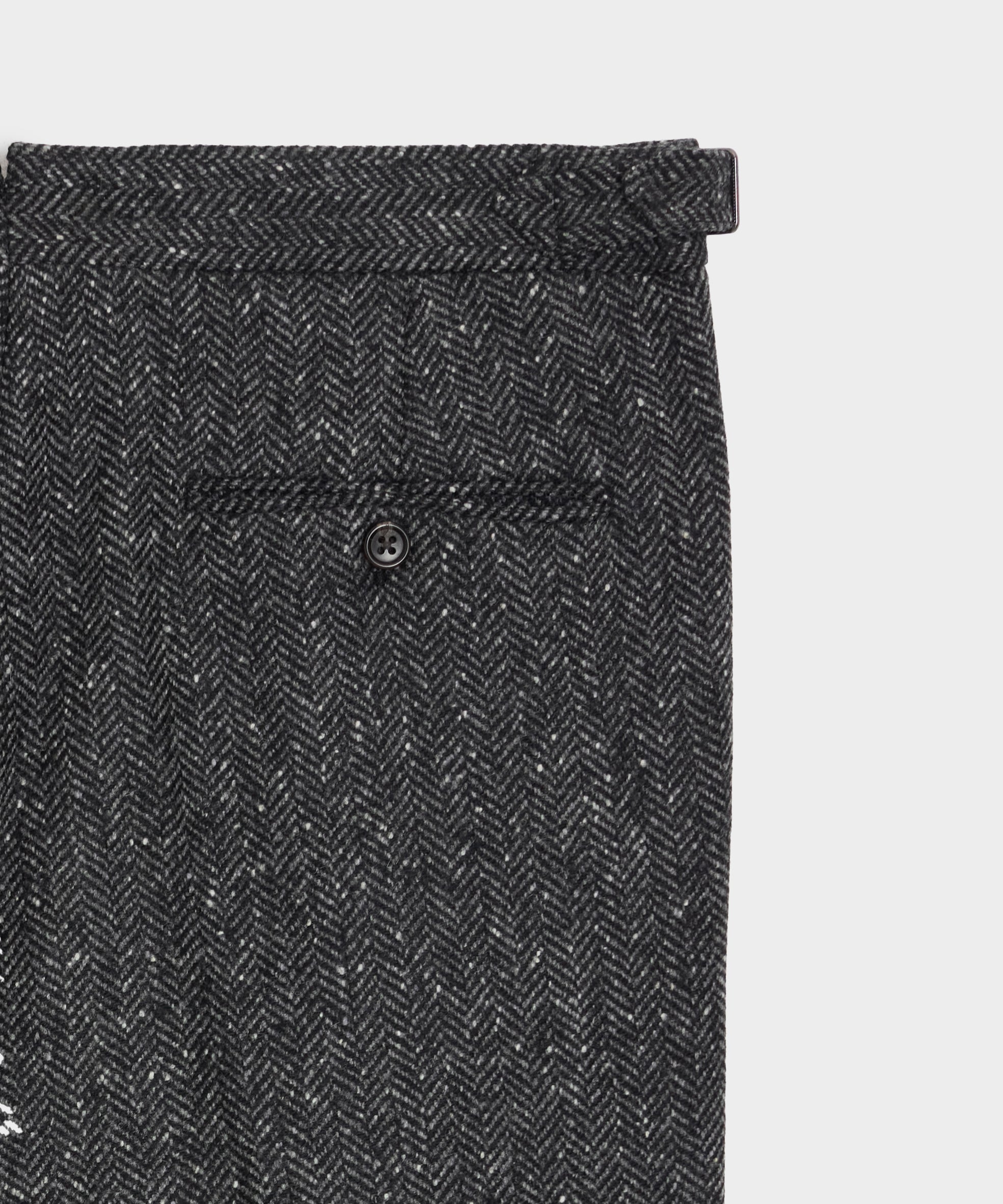 Italian Donegal Herringbone Side Tab Trouser - Image 7