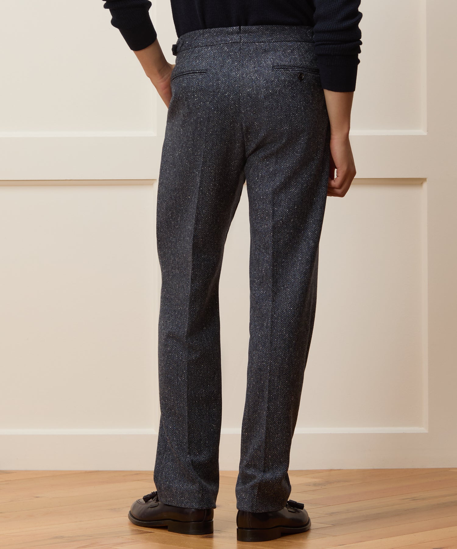 Italian Donegal Herringbone Side Tab Trouser - Image 4