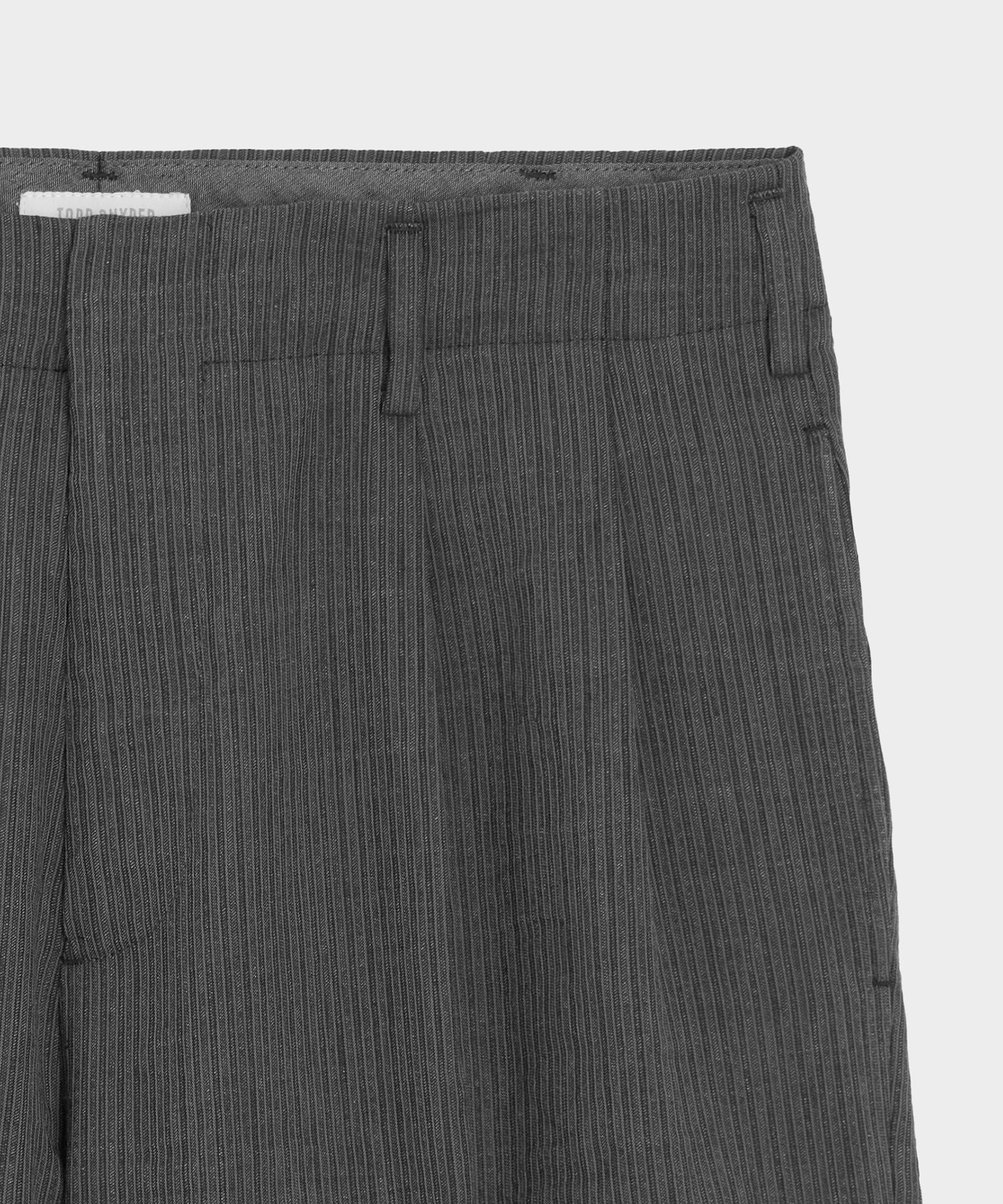 8 Striped Linen Hollywood Short - Image 7
