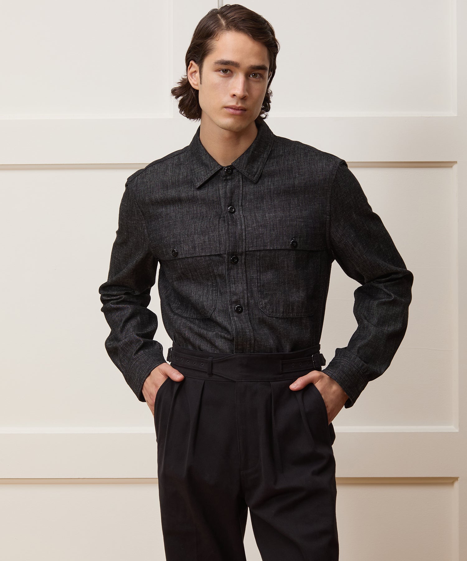 Denim Cape Shirt - Image 2