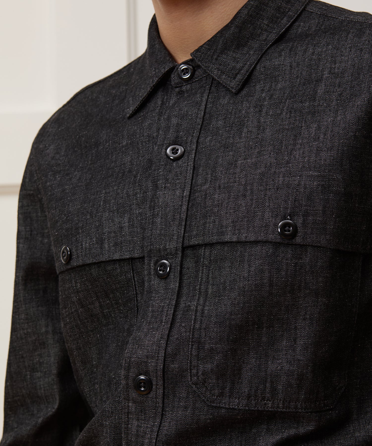 Denim Cape Shirt - Image 3