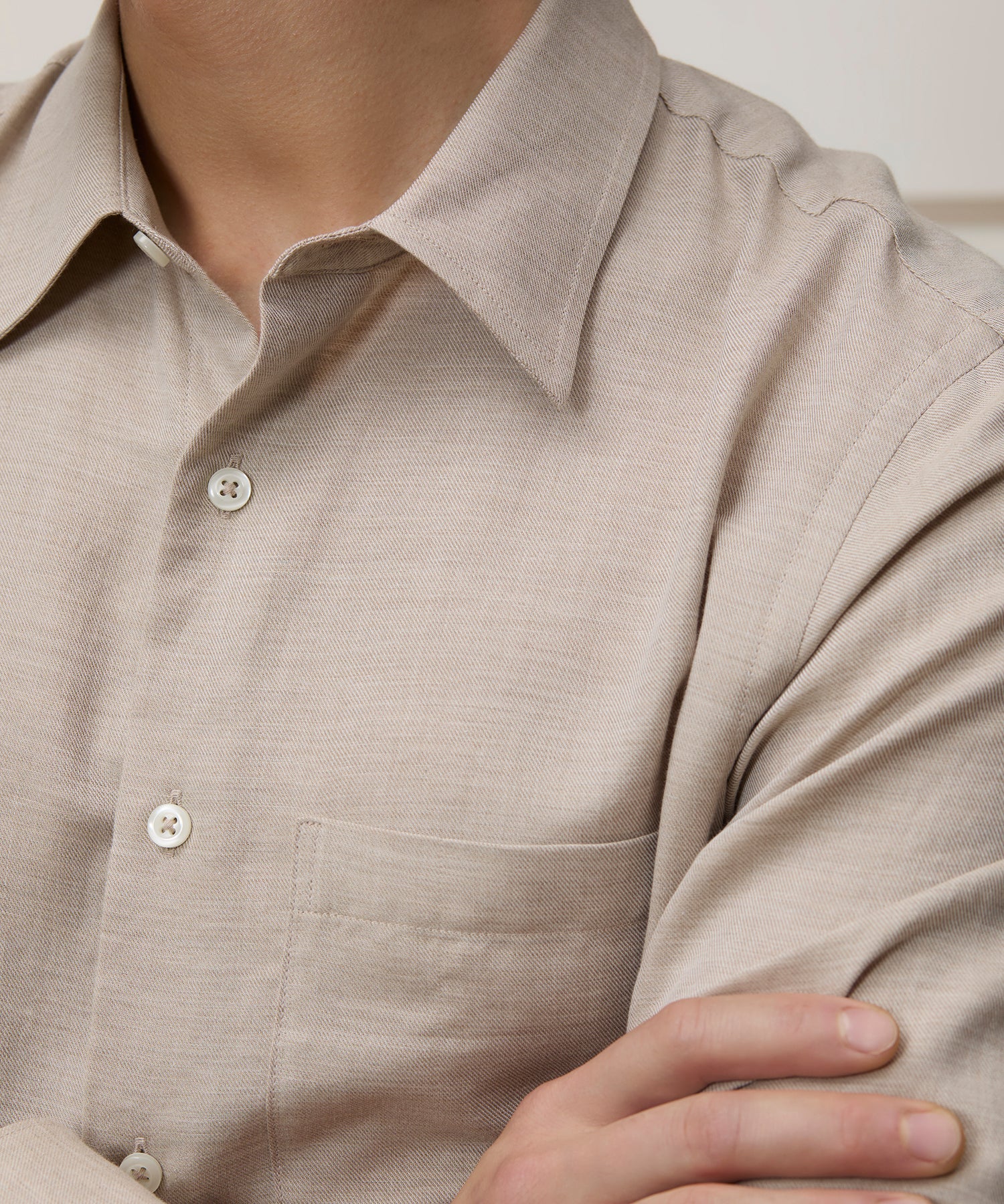 Portuguese Cotton-Cashmere Sport Shirt - Image 3