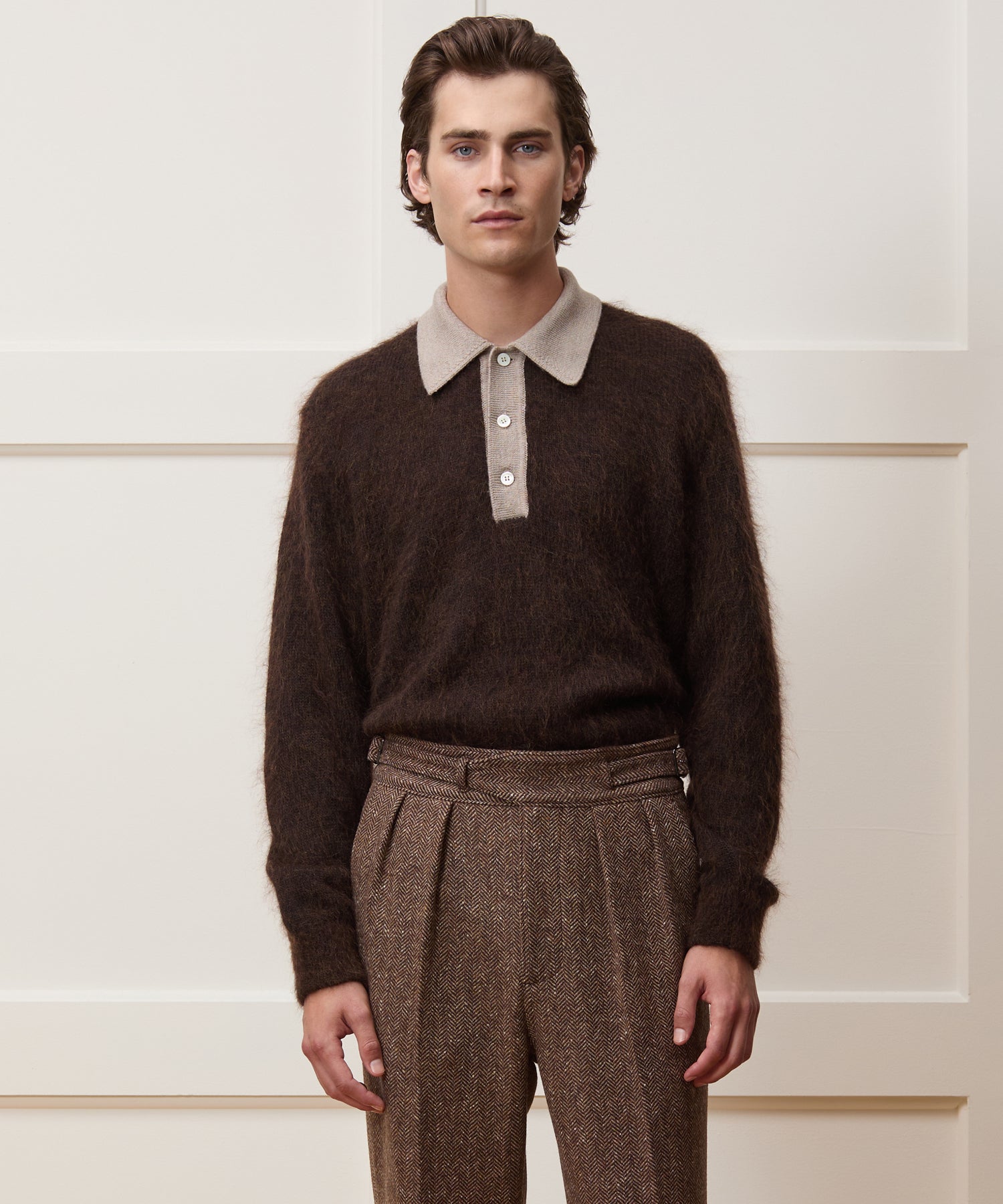 Italian Mohair Rugby Sweater Polo - Image 5