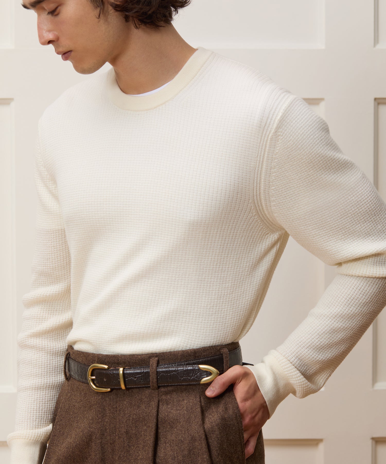 Merino Waffle Crewneck - Image 4