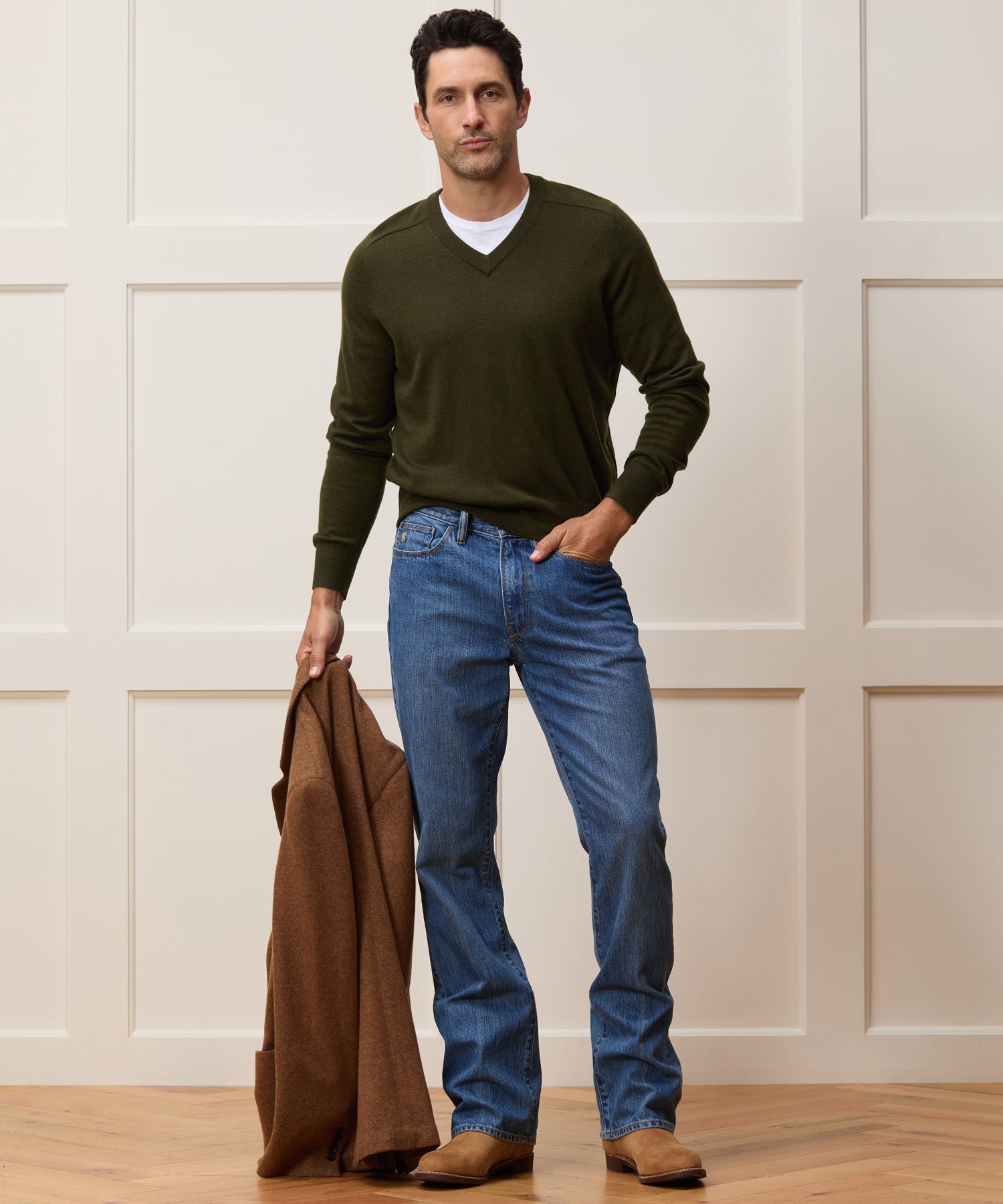Merino V-Neck Sweater - Image 3