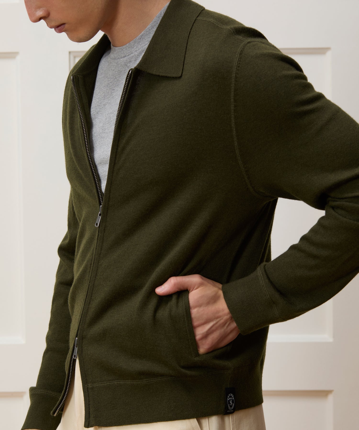 Merino Full-Zip Sweater Polo - Image 4