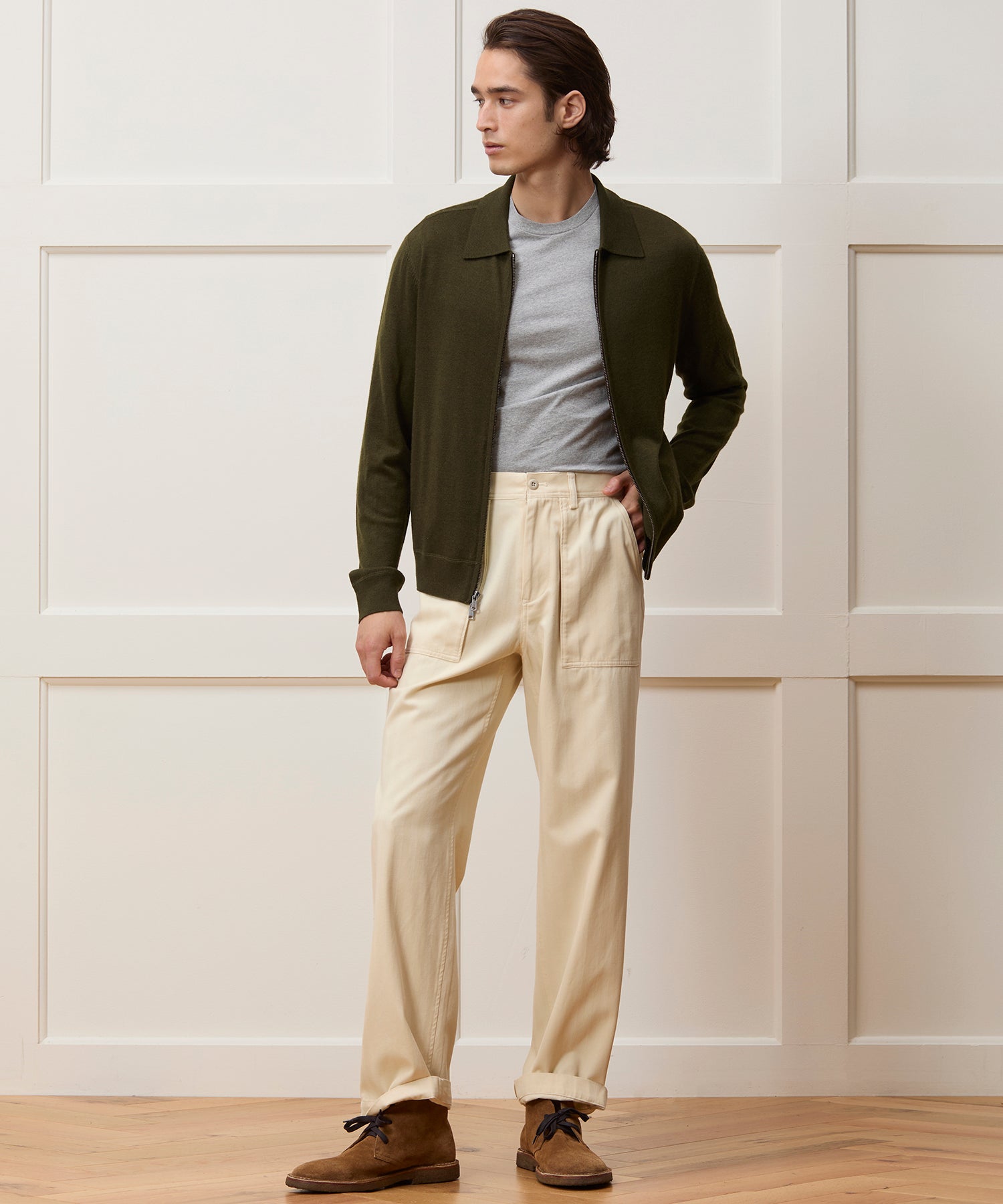 Merino Full-Zip Sweater Polo - Image 3