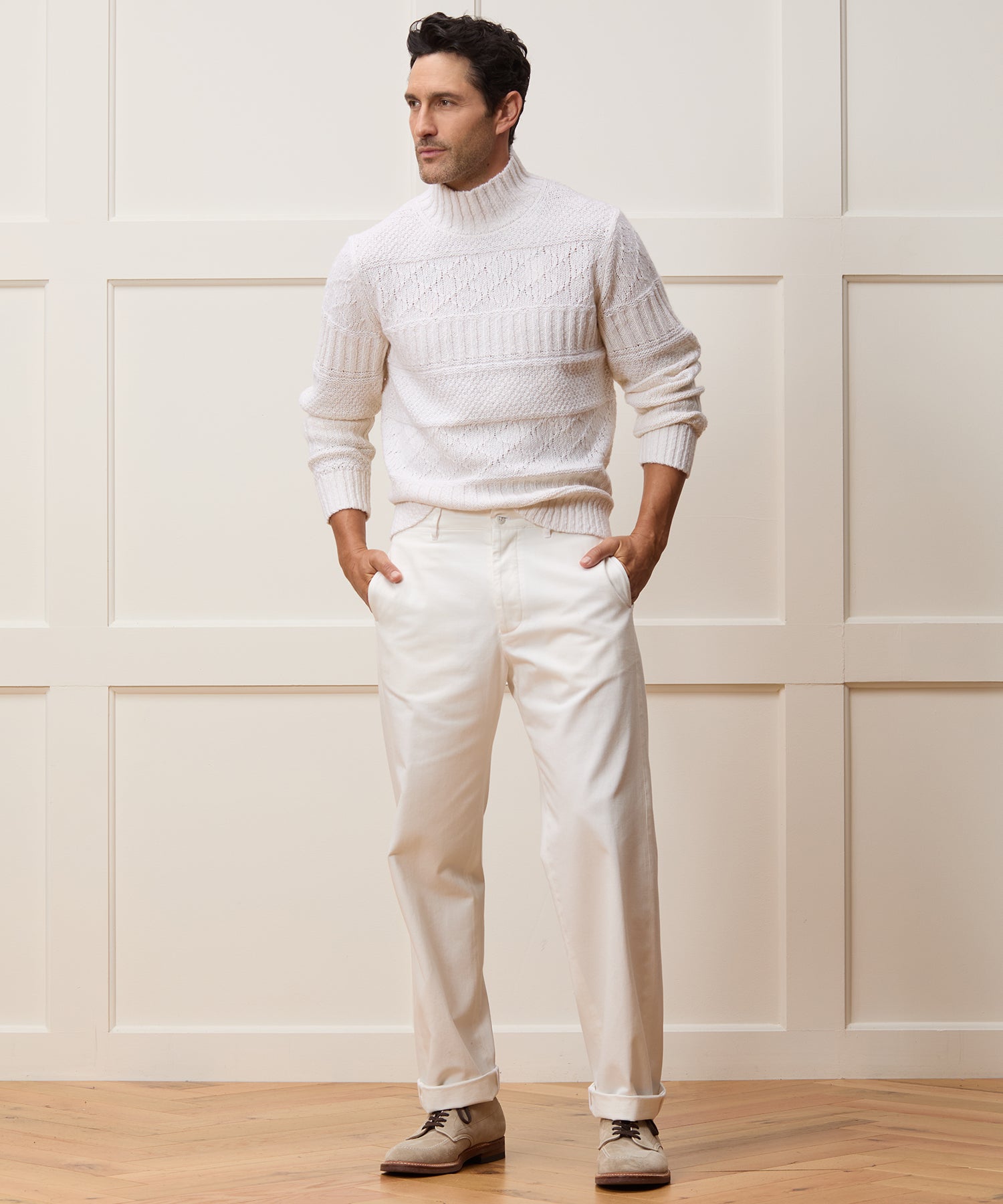 Aran Funnel Neck Sweater - Image 3
