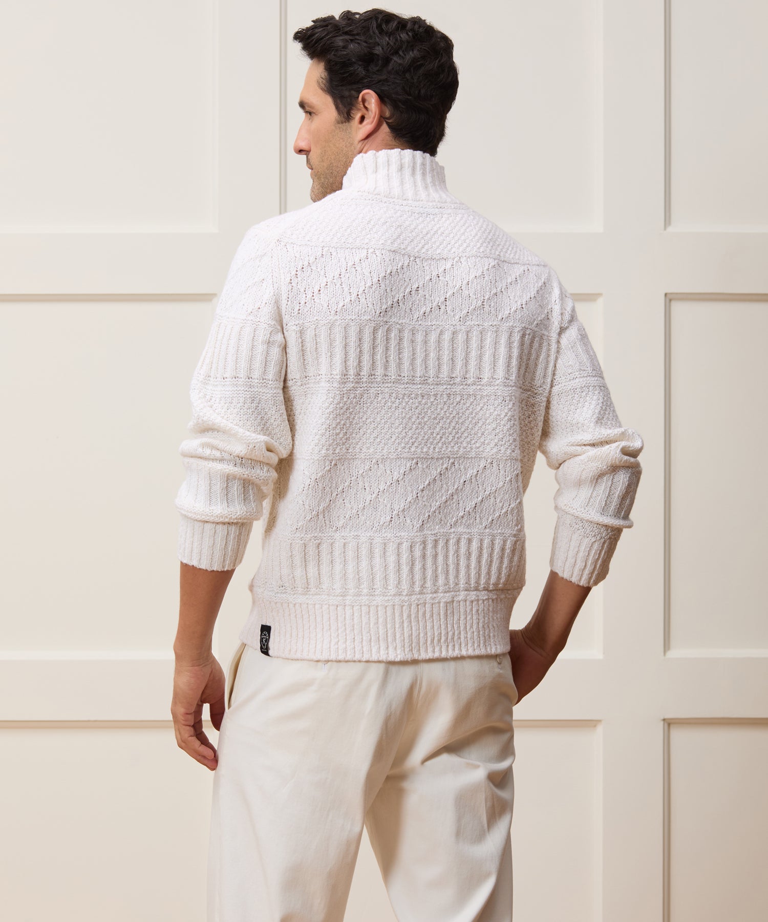 Aran Funnel Neck Sweater - Image 5