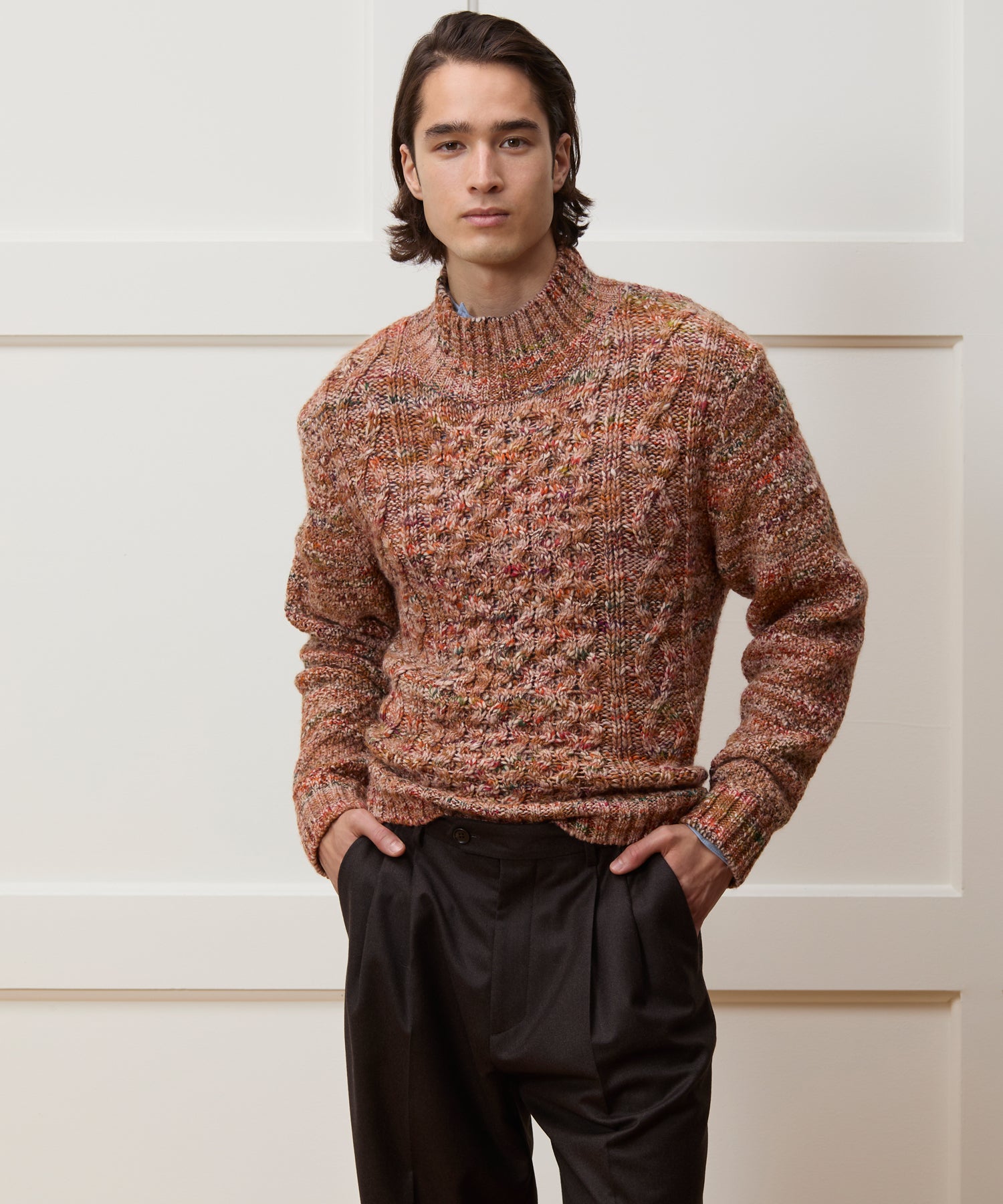Slub Cableknit Turtleneck - Image 2