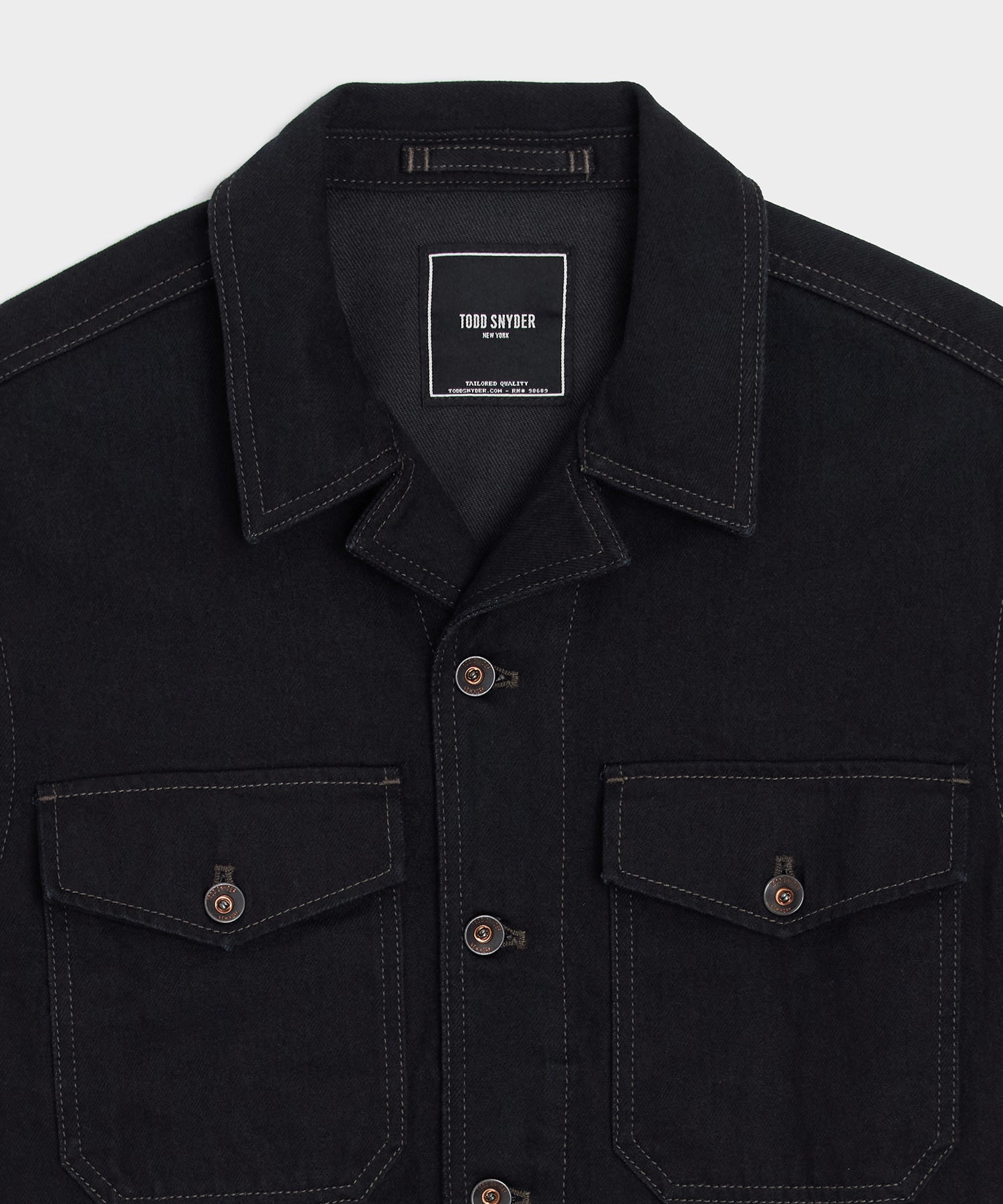 Cropped Denim Eisenhower Jacket - Image 6