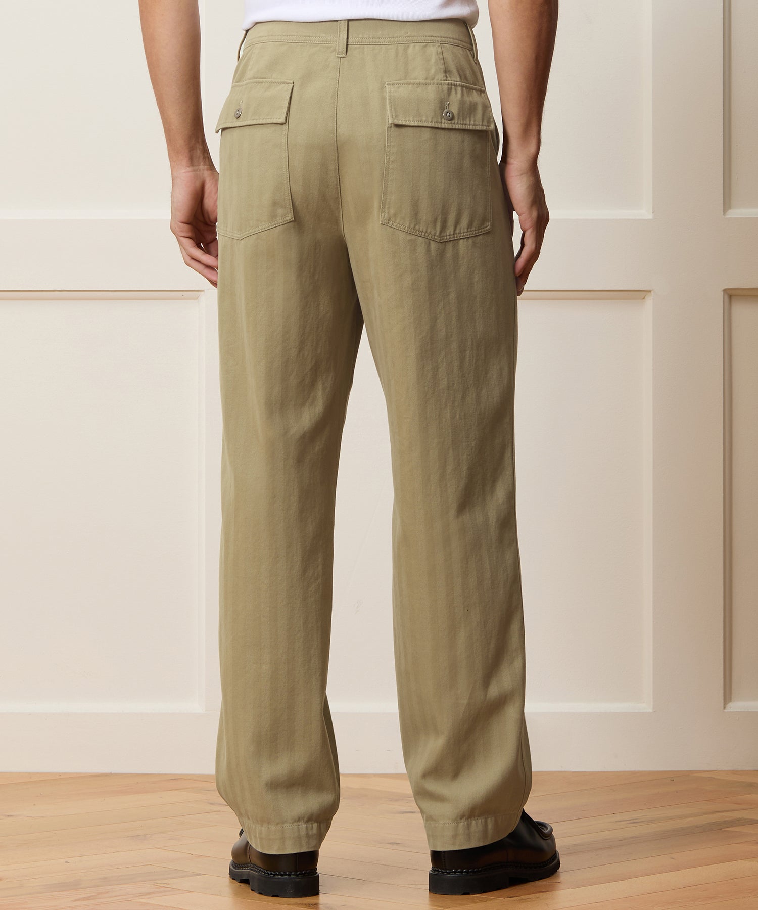 Relaxed Herringbone Twill Camp Pant - Image 4