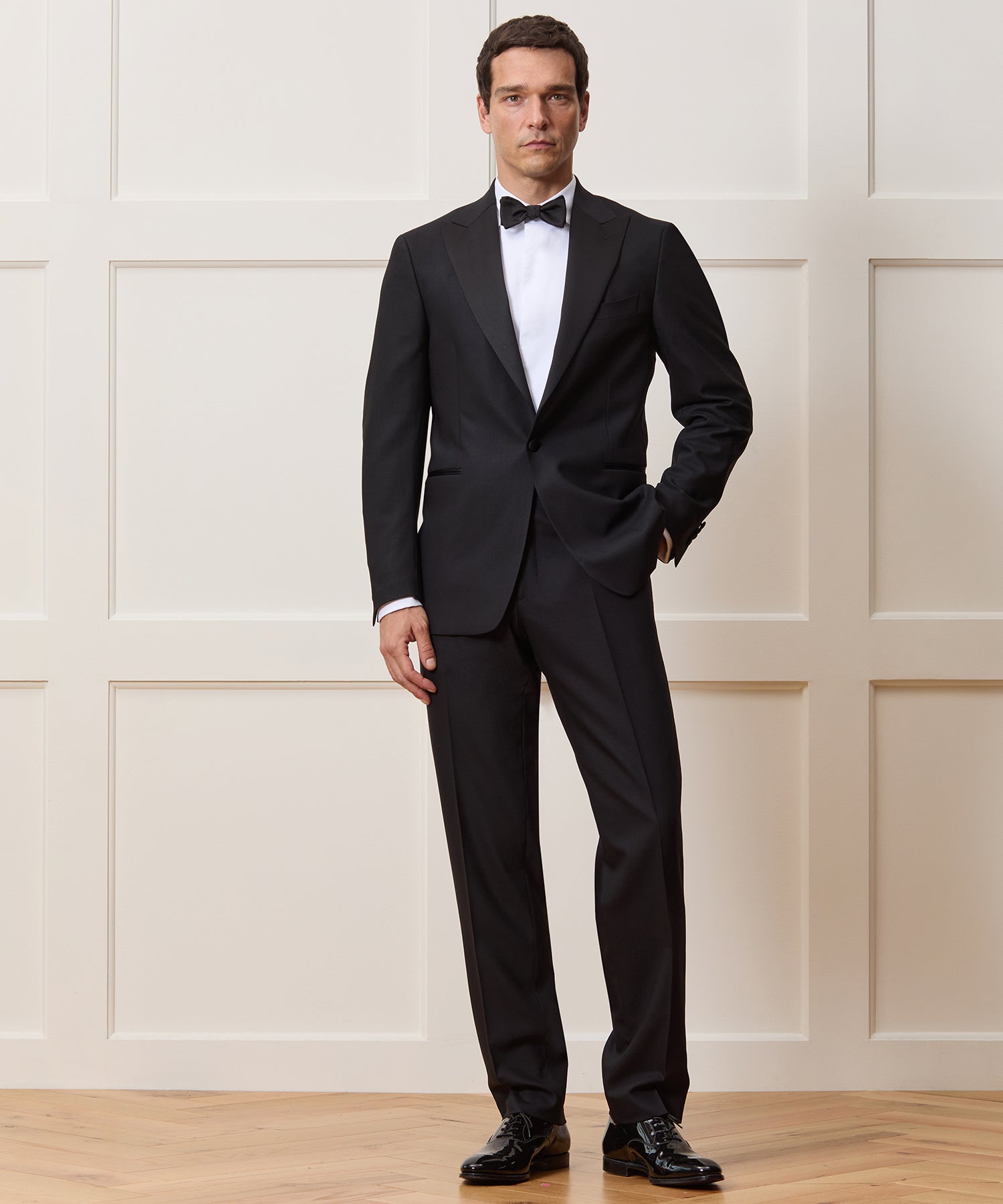 Italian Wool Straight Fit Tuxedo Trouser - Image 3