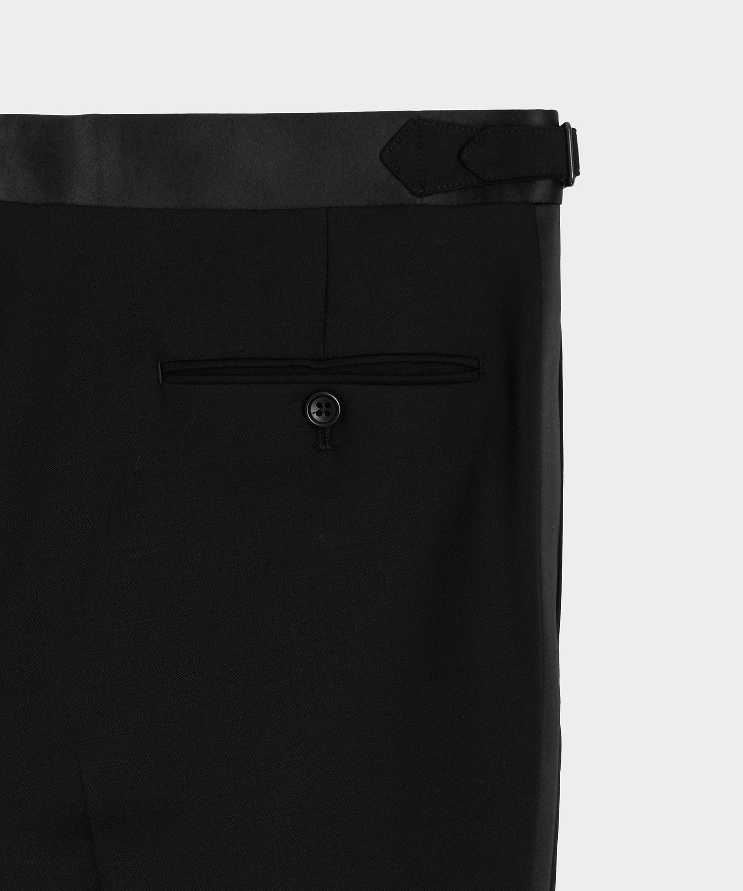 Italian Wool Straight Fit Tuxedo Trouser - Image 7