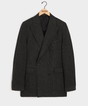 Italian Flannel Pinstripe Double-Breasted Jacket