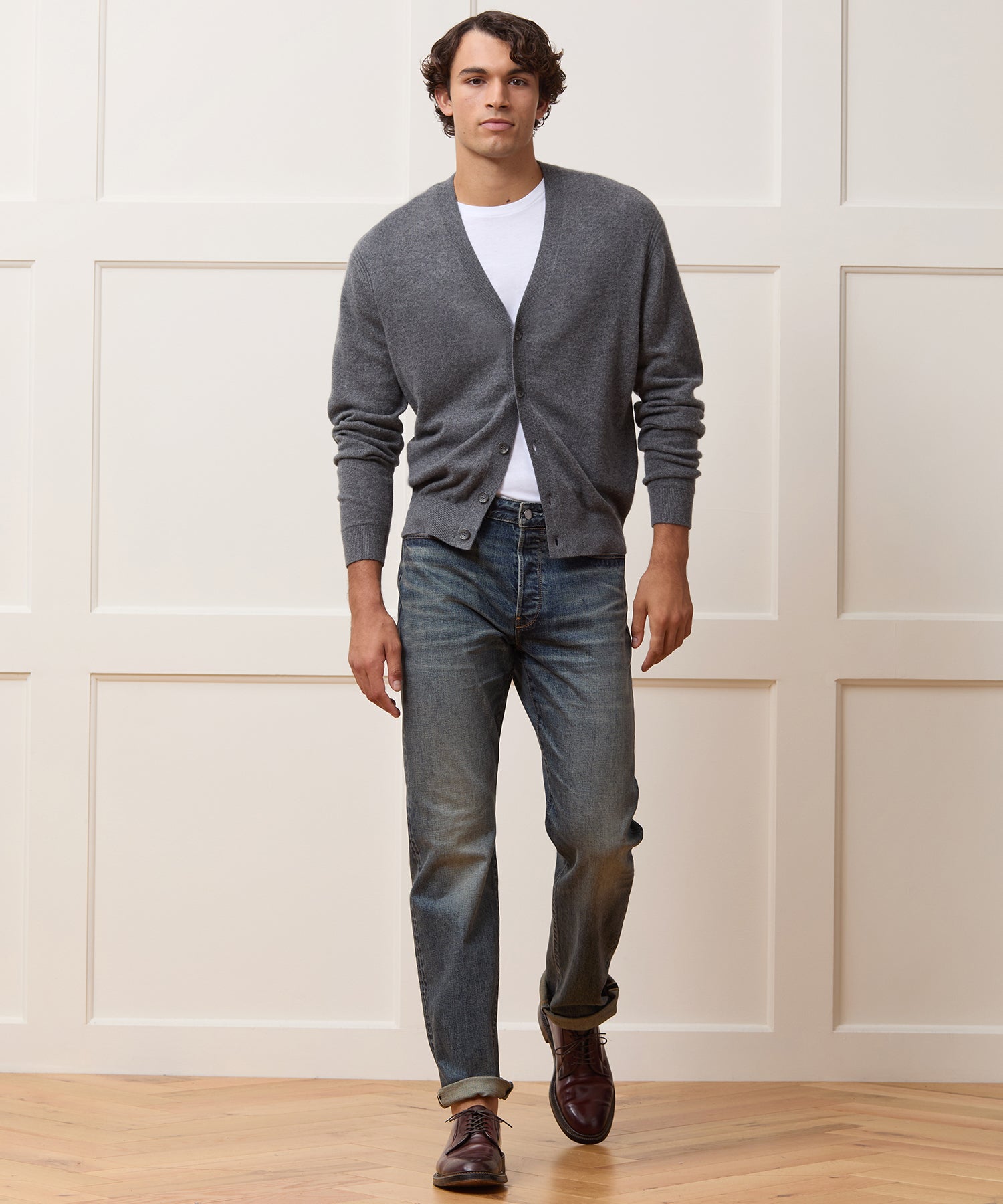 Straight Japanese Selvedge Stretch Jean in Worn Wash - Image 3