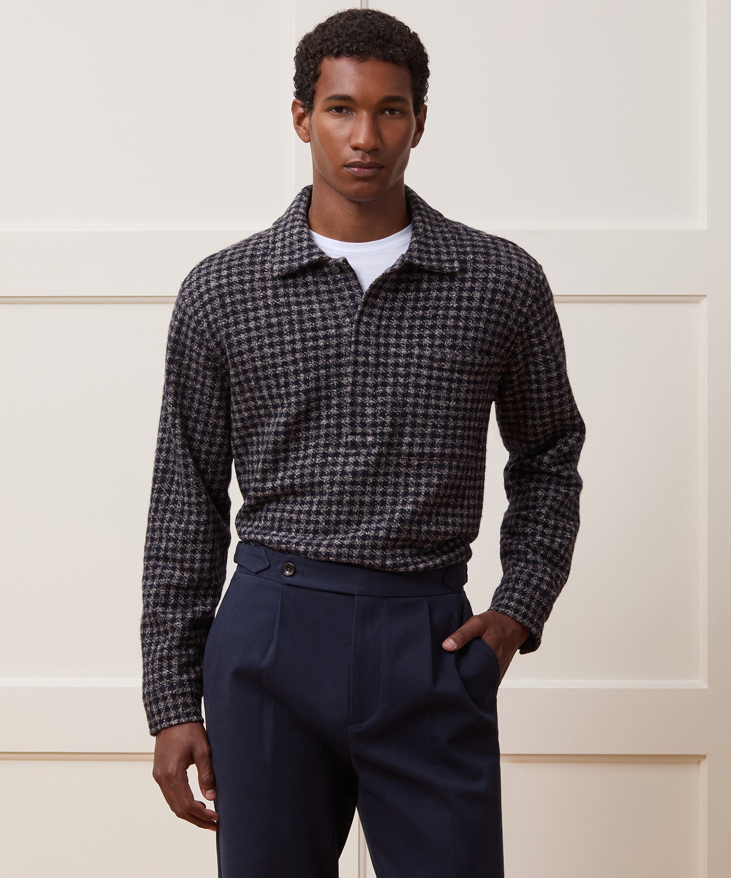 Relaxed Wool-Silk Rugby Polo - Image 2
