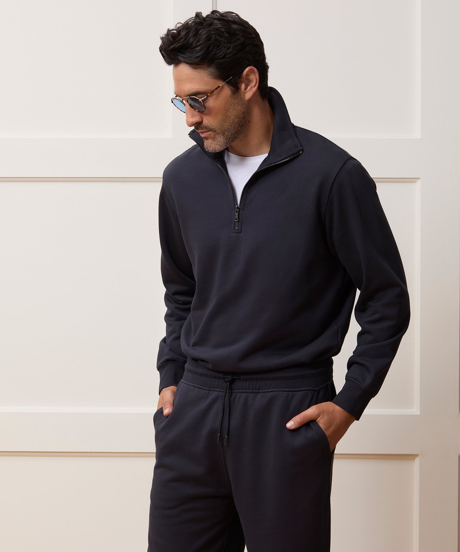 Portuguese Terry Quarter-Zip Sweatshirt - Image 2