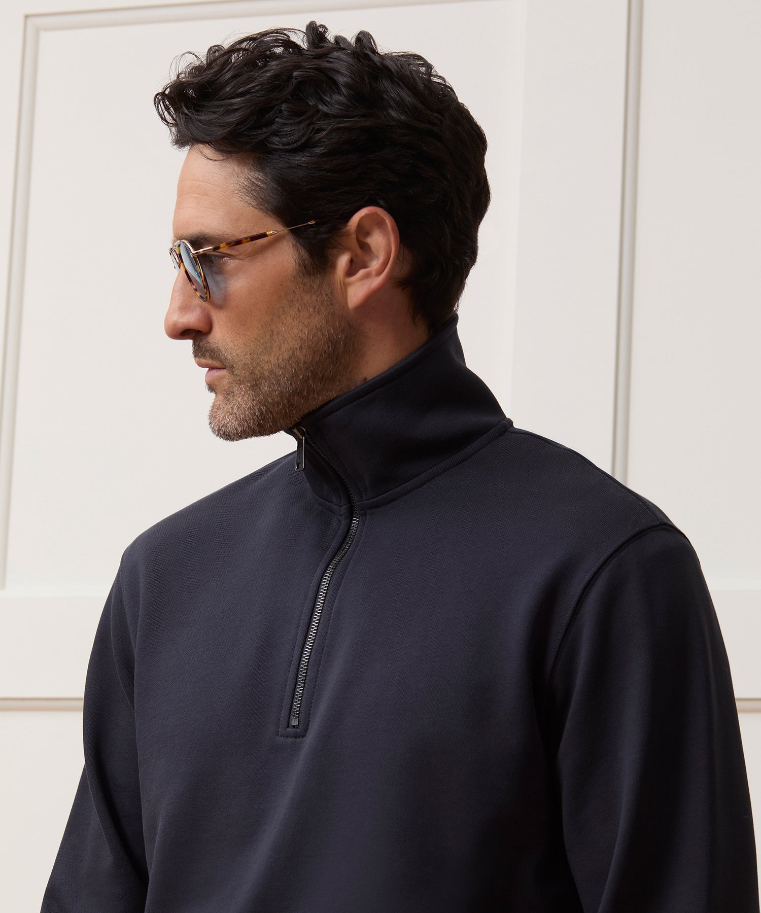 Portuguese Terry Quarter-Zip Sweatshirt - Image 4