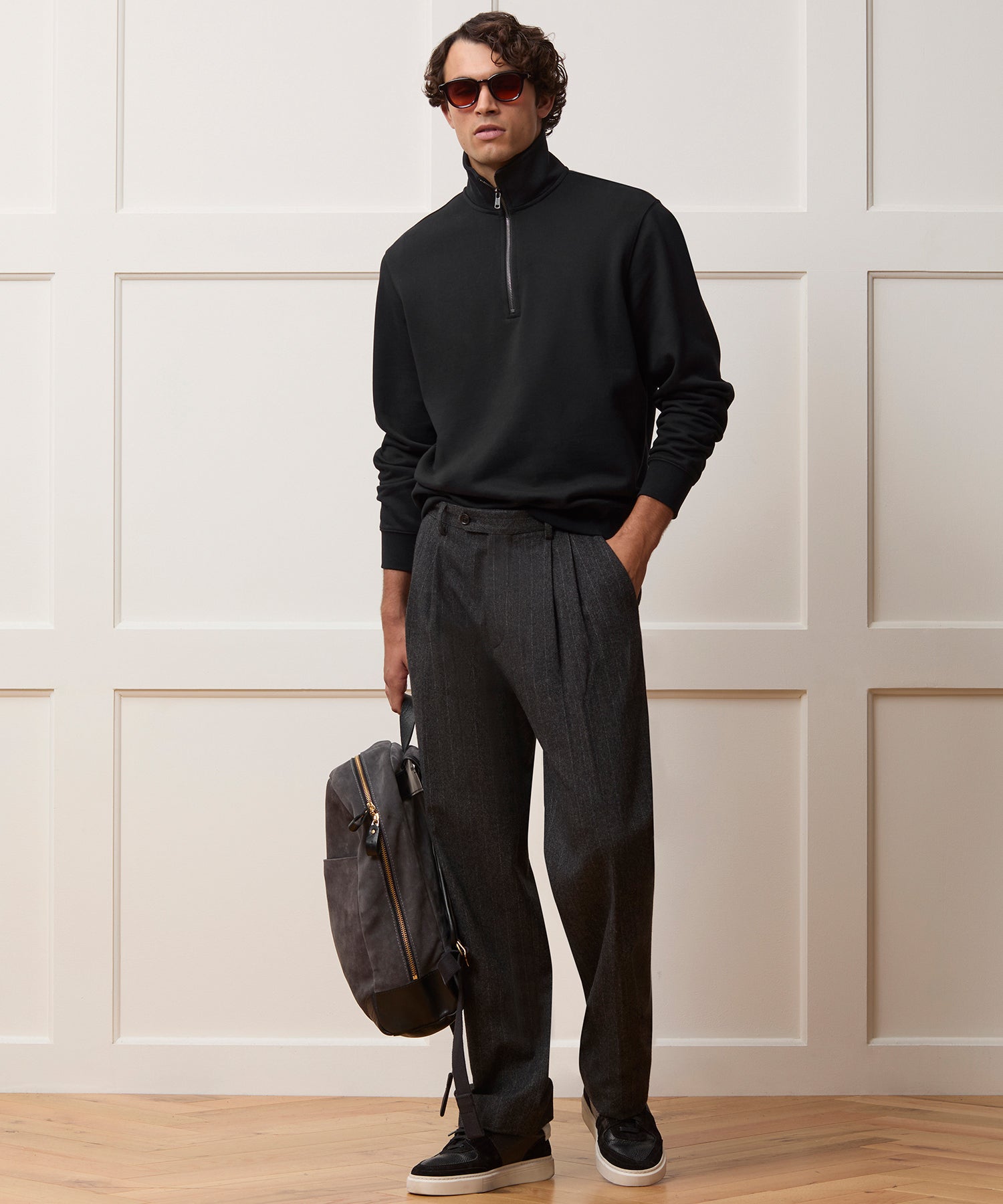 Portuguese Terry Quarter-Zip Sweatshirt - Image 3