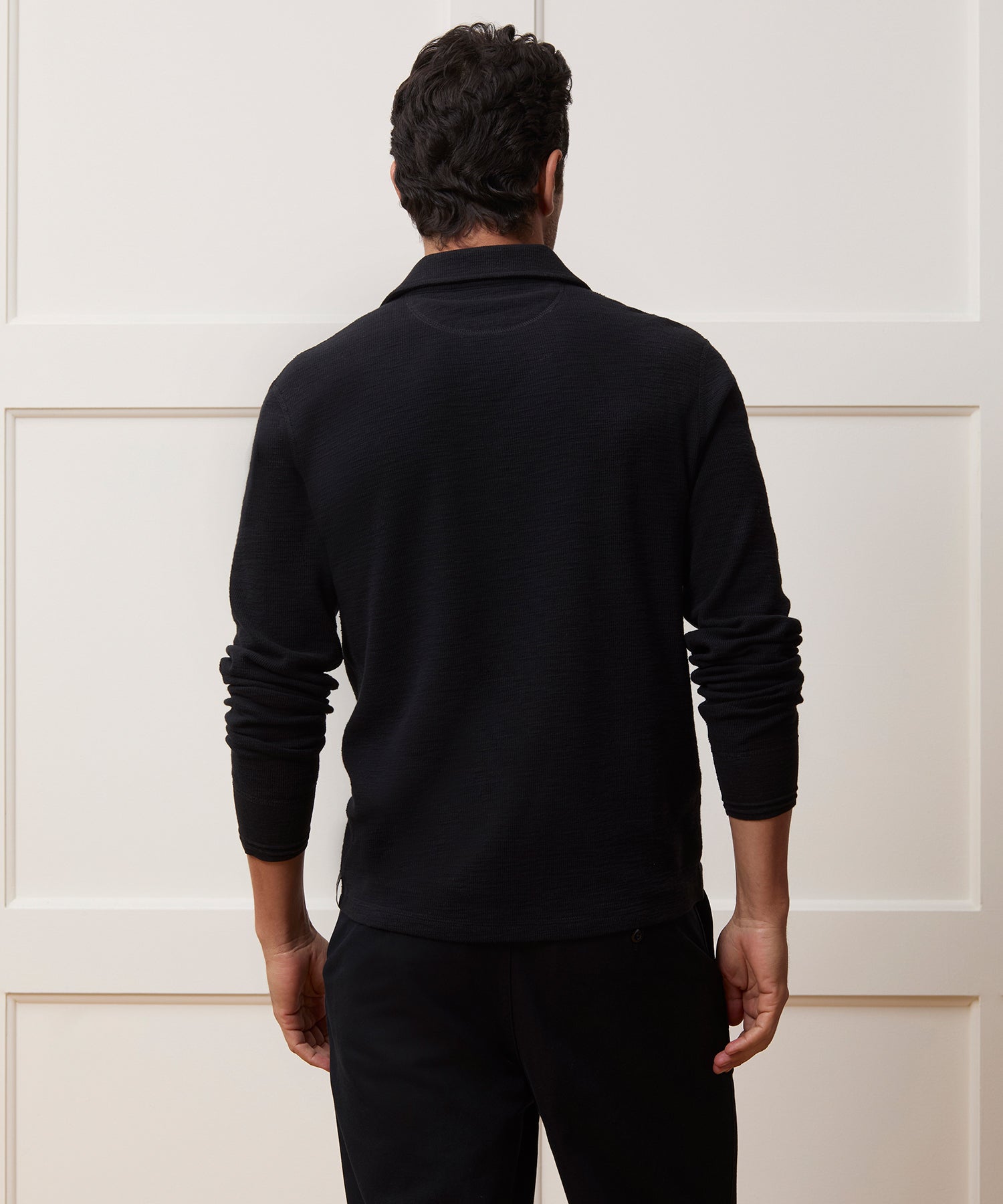 Lightweight Mini Waffle Polo - Image 5