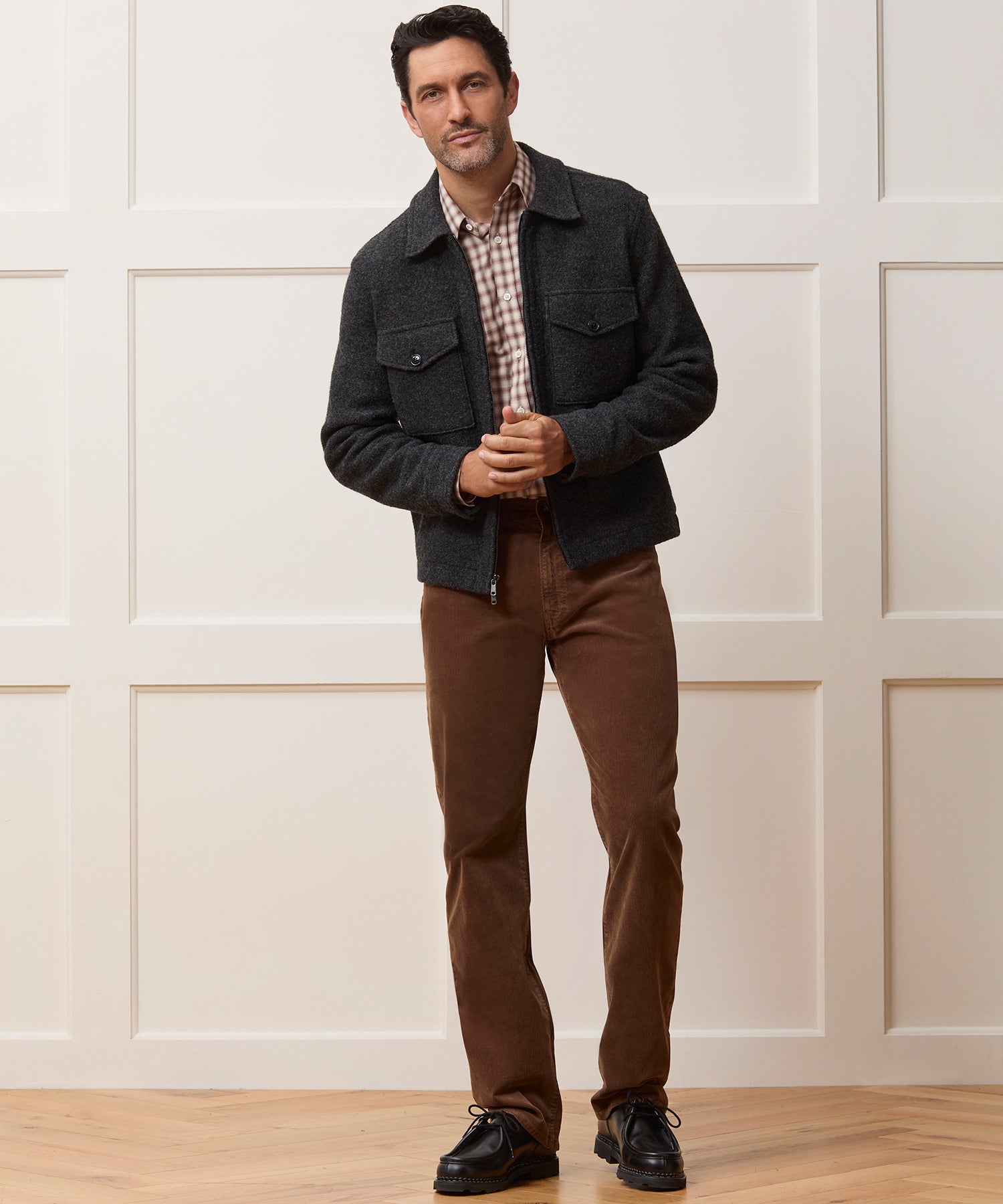 Italian Boiled Wool Full-Zip CPO Jacket - Image 3