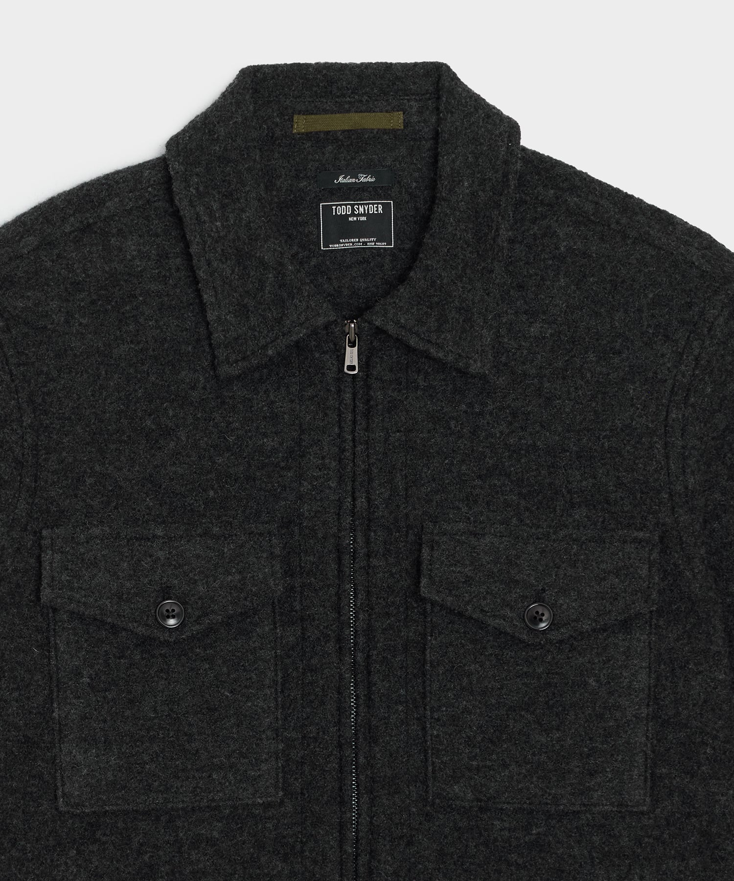 Italian Boiled Wool Full-Zip CPO Jacket - Image 6