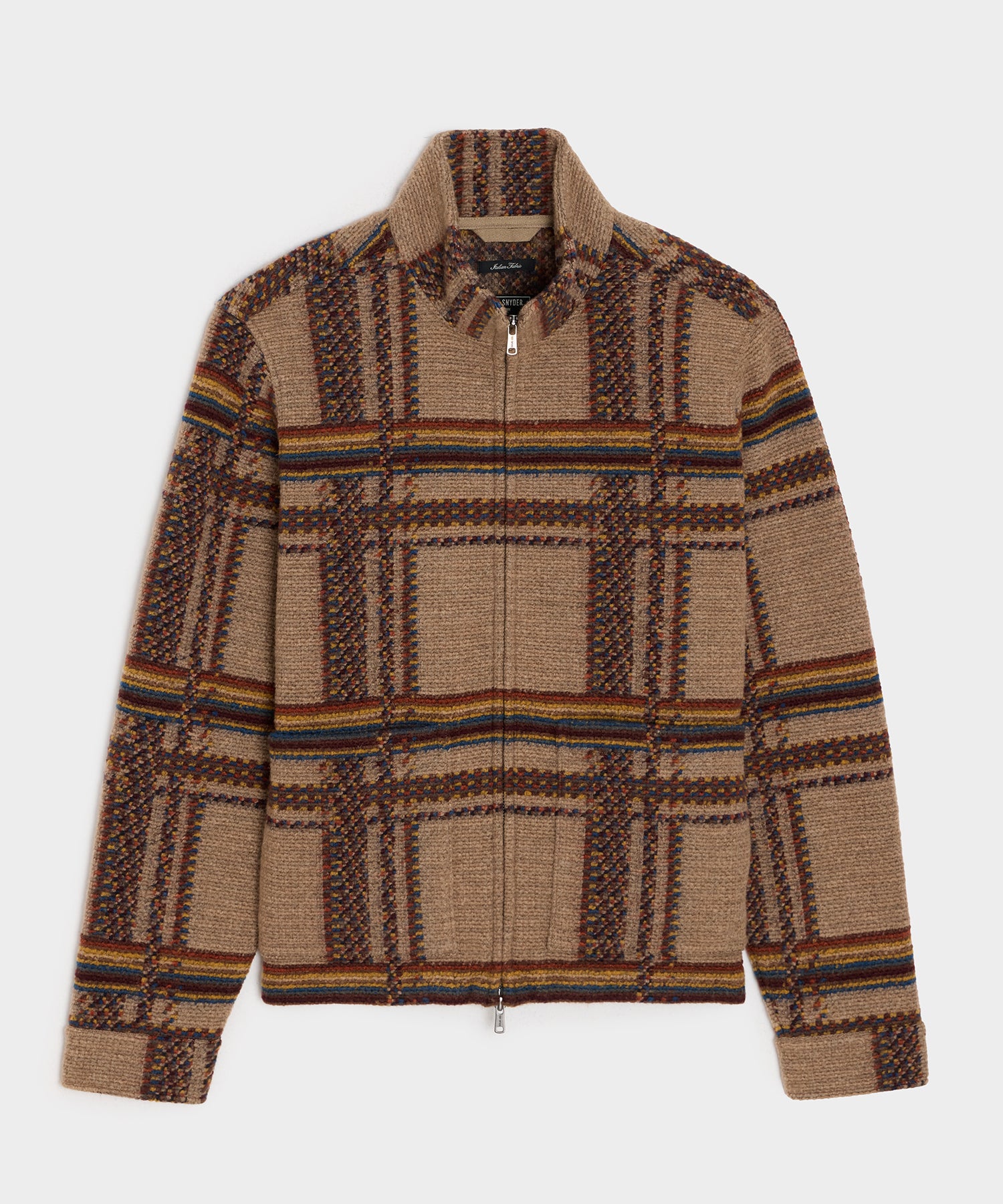 Boxy Jacquard Full-Zip Jacket