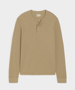 Lightweight Mini Waffle Henley