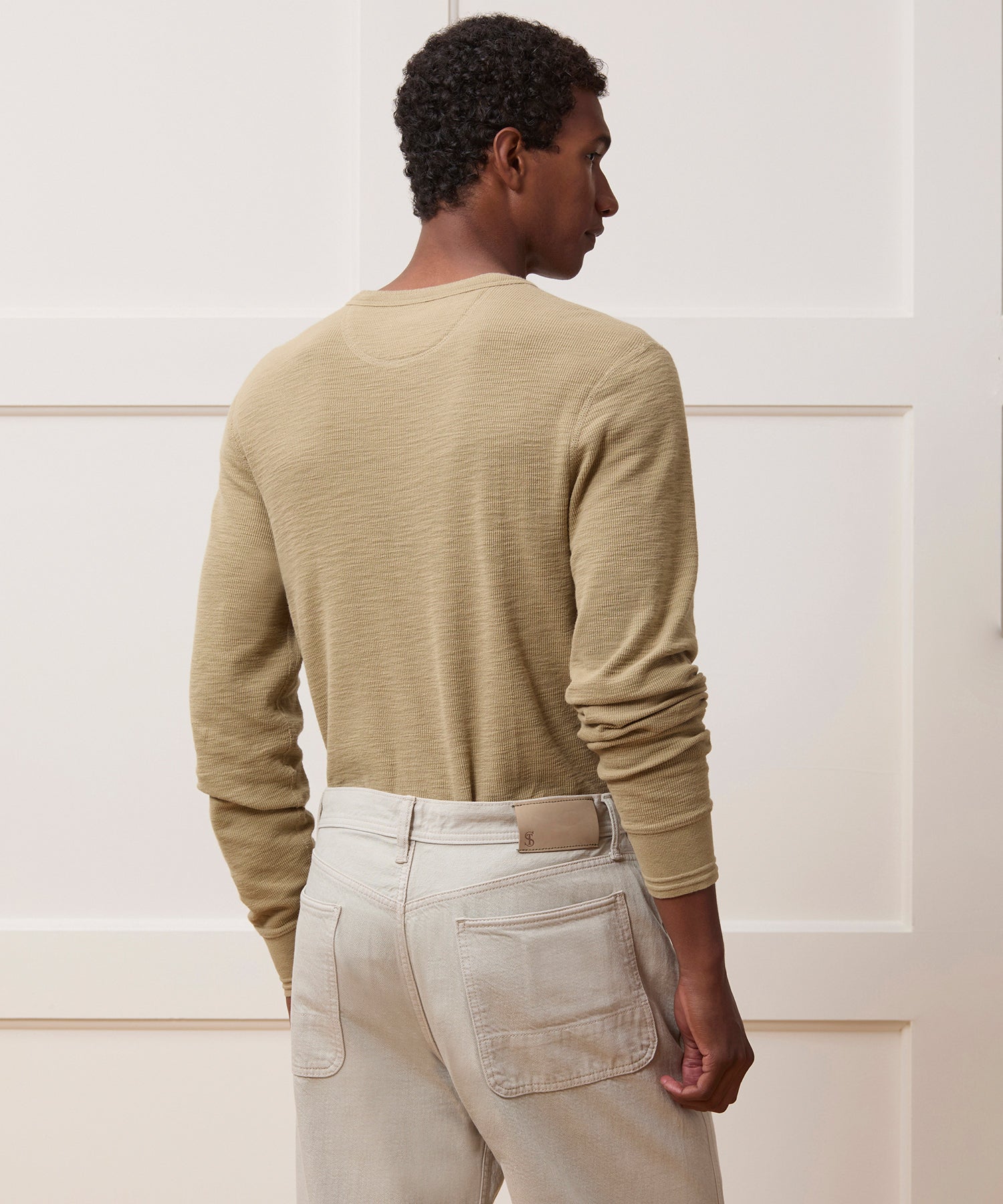 Lightweight Mini Waffle Henley - Image 5
