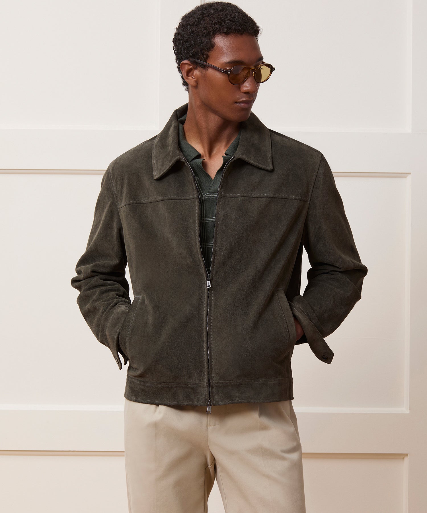 Italian Suede Driving Jacket - Image 2