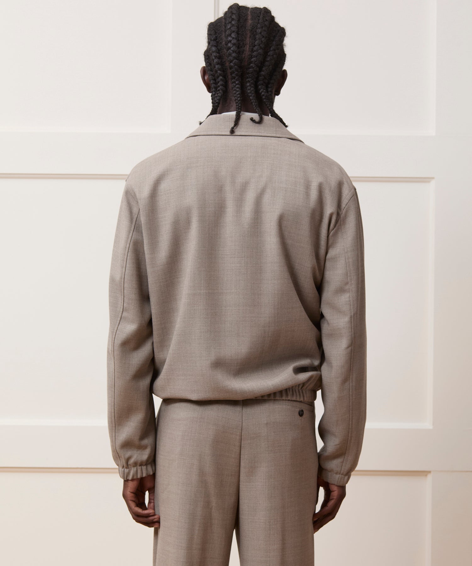 Lightweight Italian Wool Bomber Jacket - Image 4