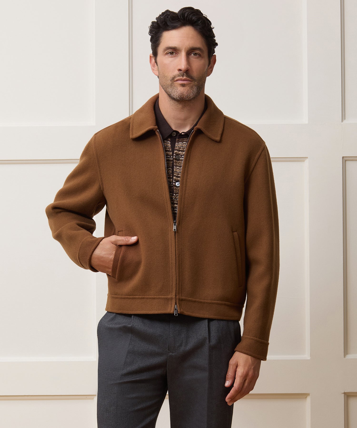 Italian Cashmere Driving Jacket - Image 2