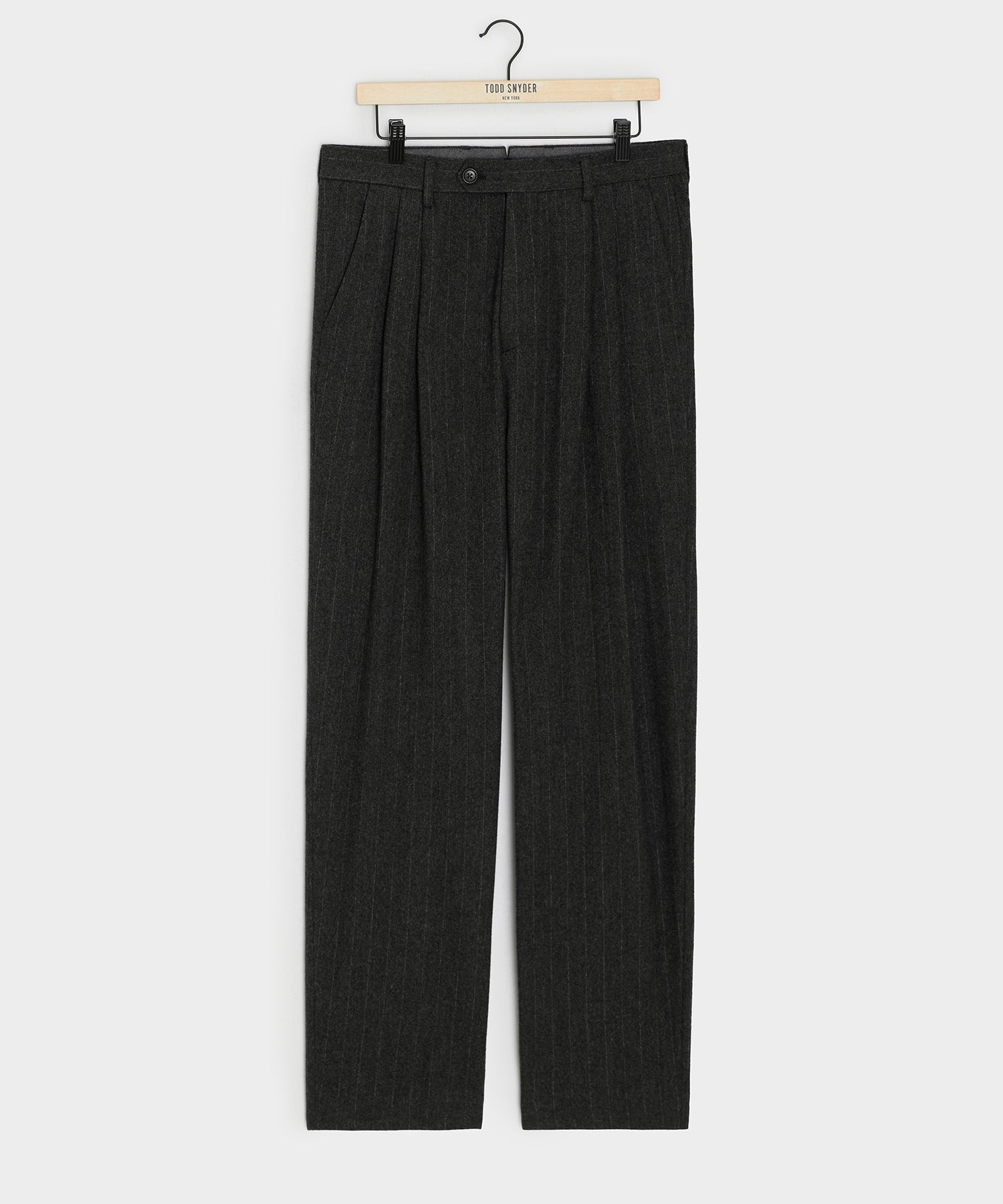 Italian Flannel Pinstripe Double-Breasted Wythe Suit - Image 8