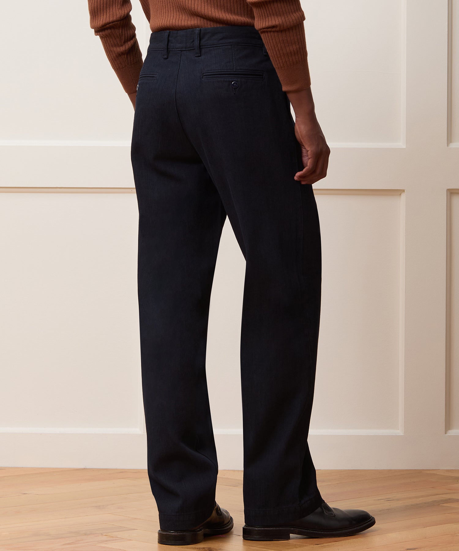 Relaxed Striped Denim Chino in Overdyeed Indigo - Image 4